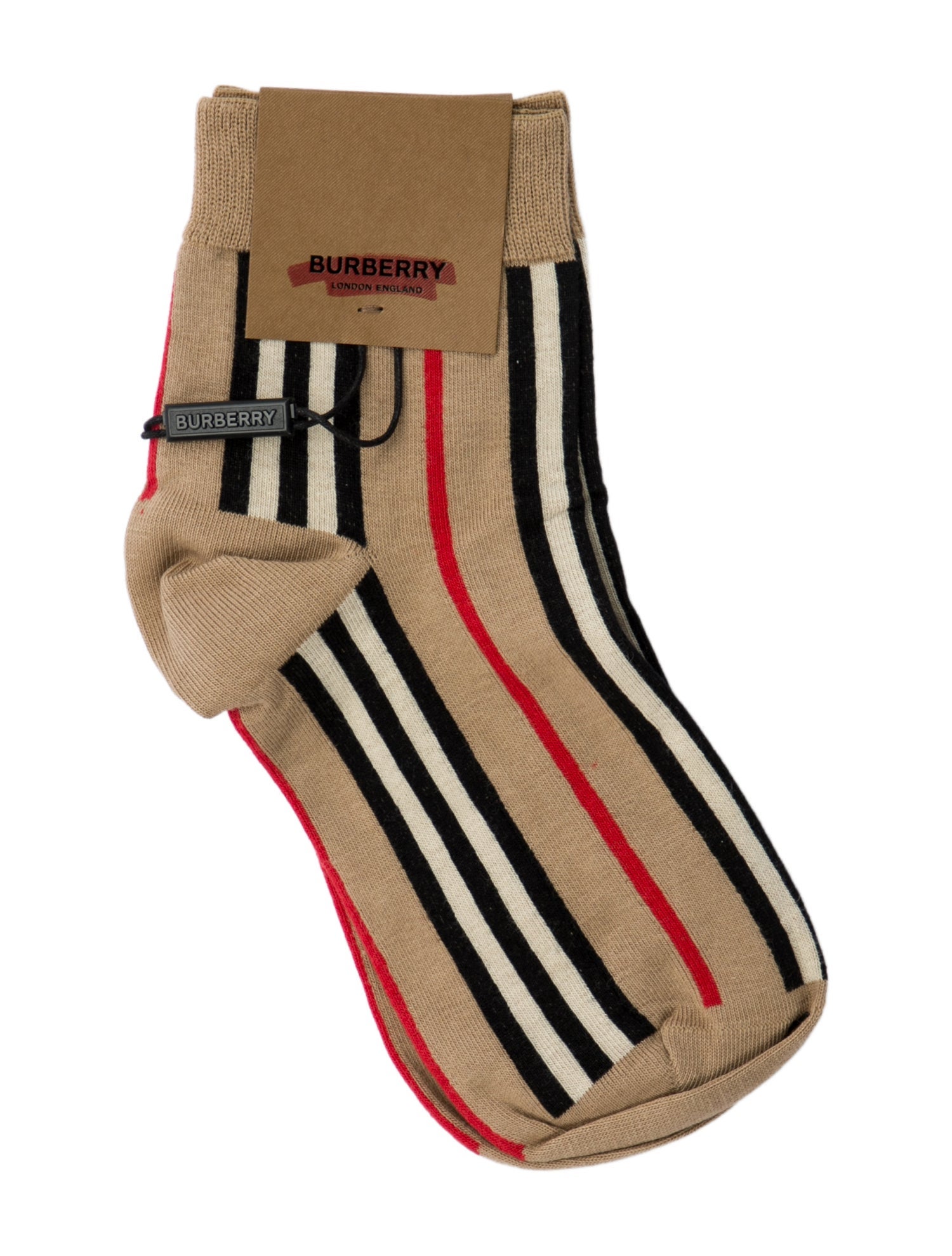 Burberry Neutral cotton patterned socks w/Tags