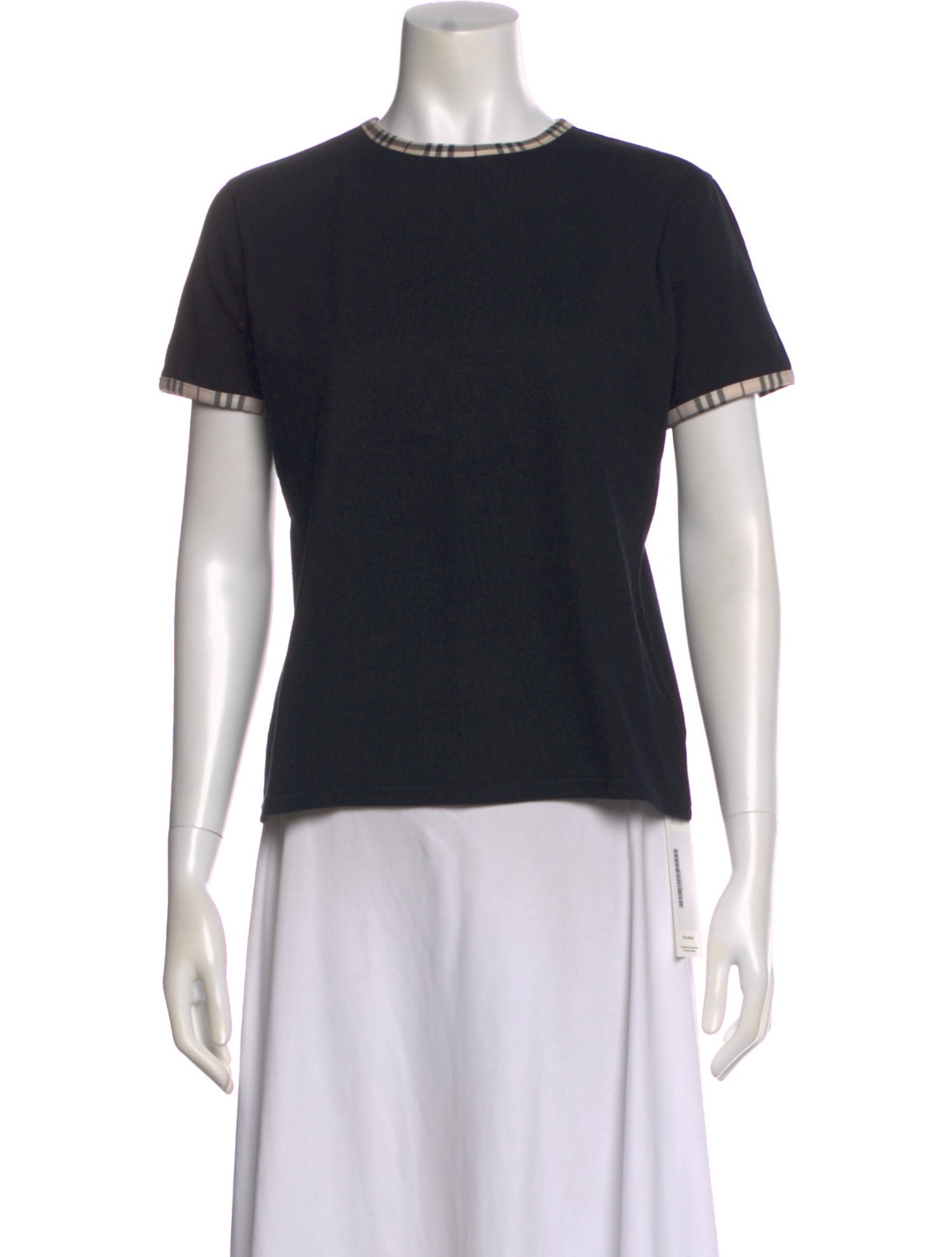 Burberry London Plaid Print Crew Neck T-Shirt