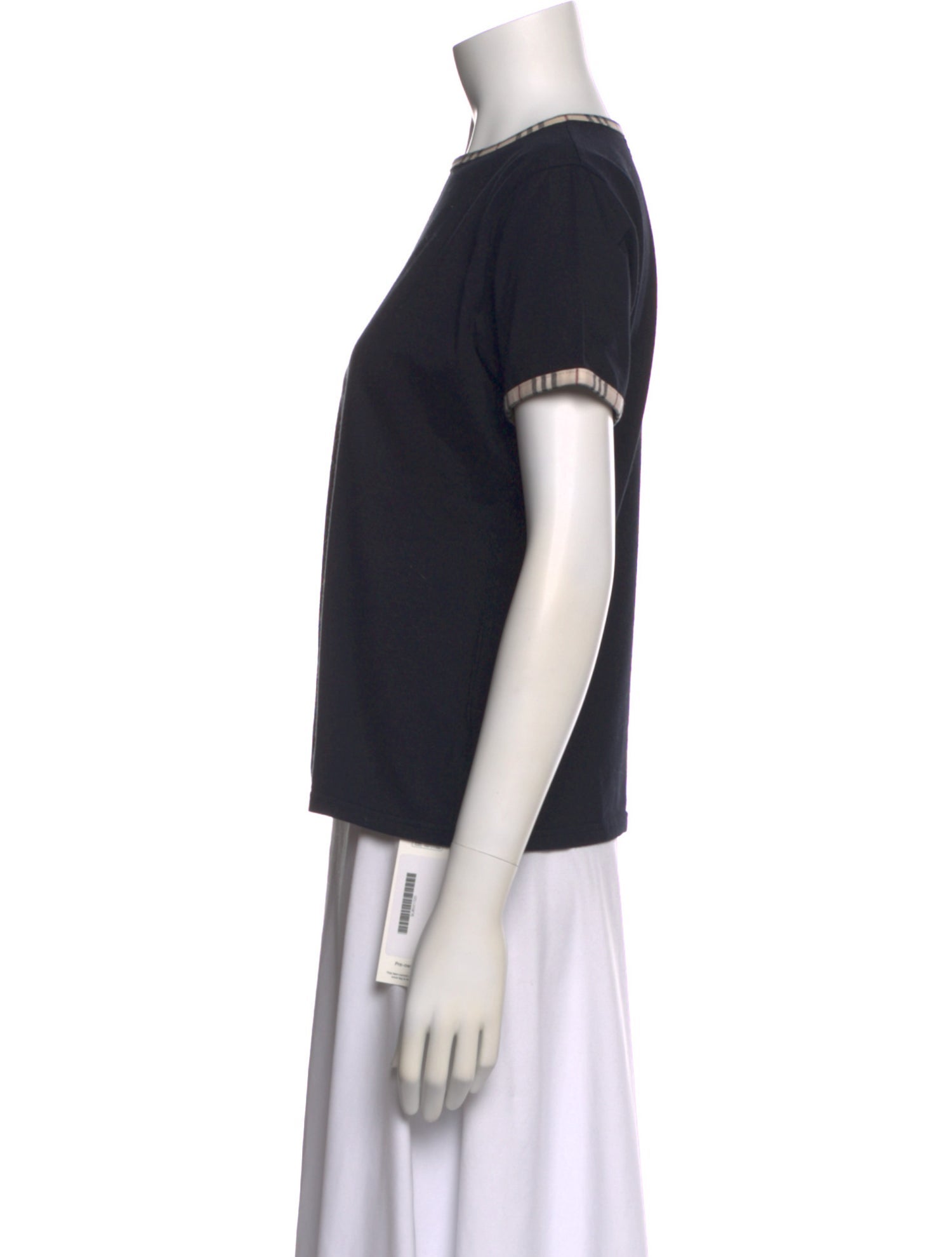 Burberry London Plaid Print Crew Neck T-Shirt