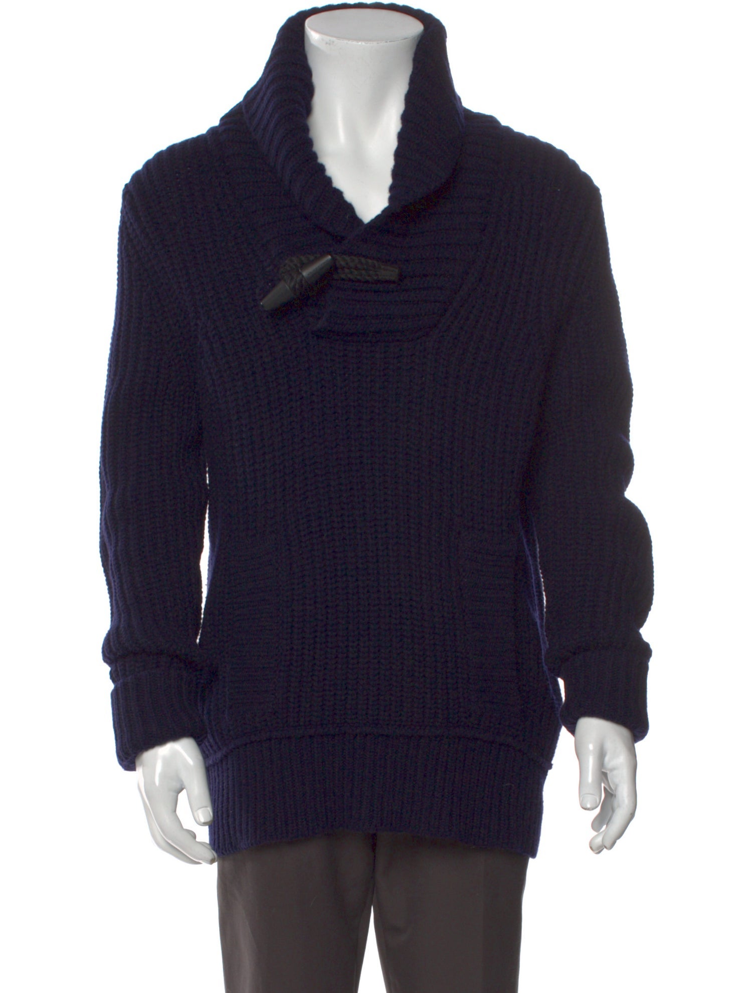 Burberry Wool Cowl Neck Polo Sweater