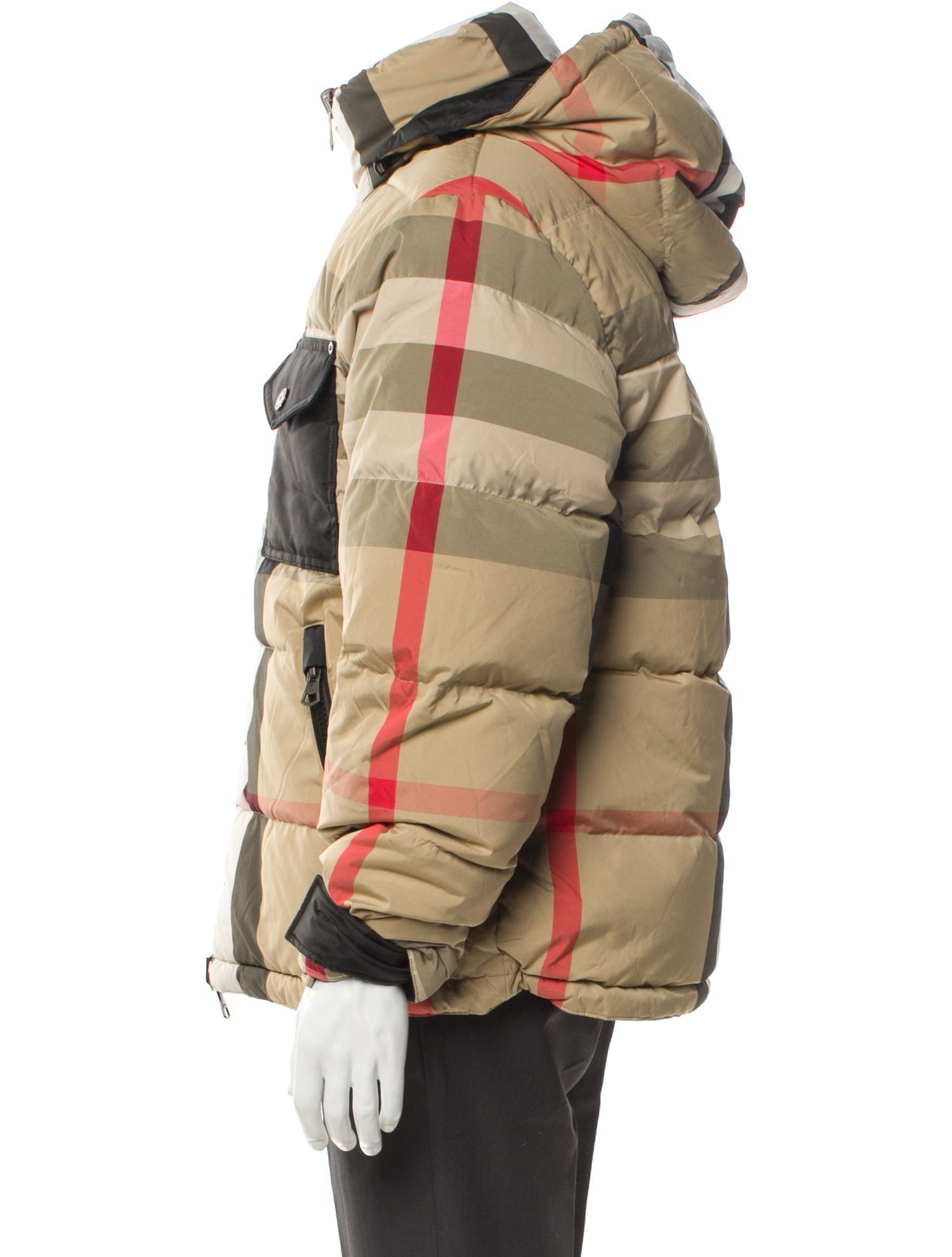 Burberry Exploded Check Pattern Puffer Coat w/ Tags