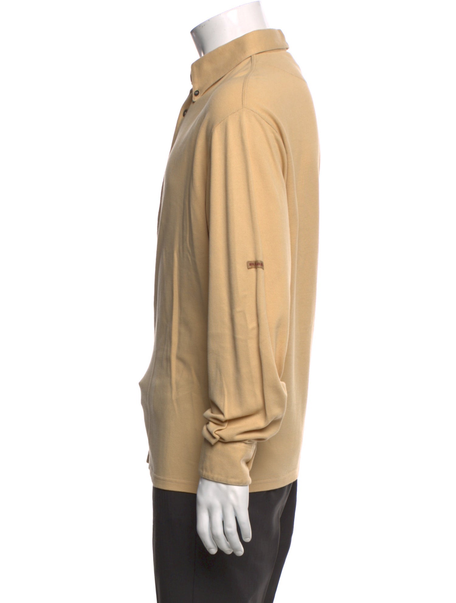 Burberry Golf Collar Long Sleeve Polo Shirt