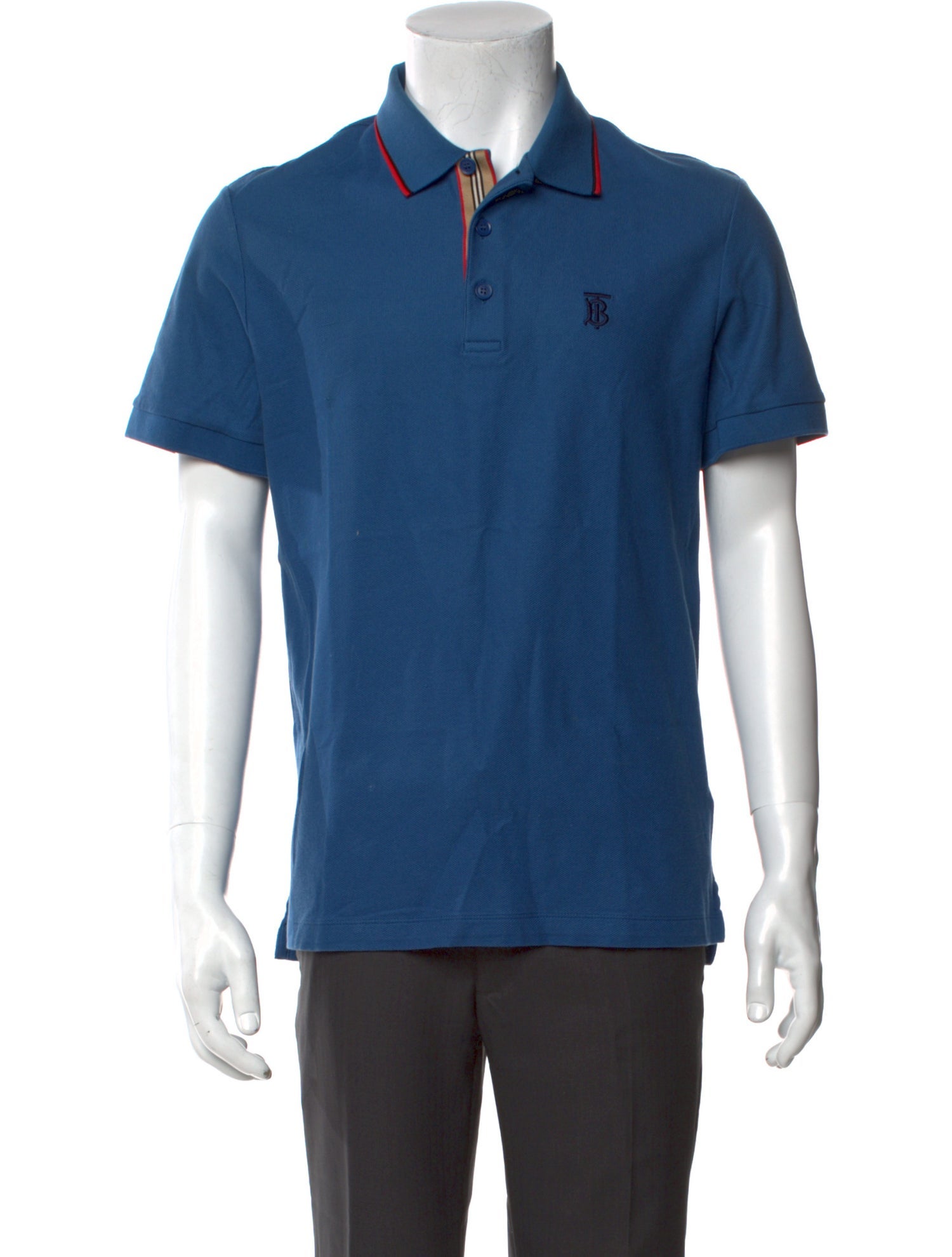Burberry TB Monogram Collar Polo Shirt