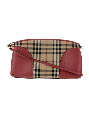 Pre-owned Burberry Horseferry Check Crossbody Bag In Neutral