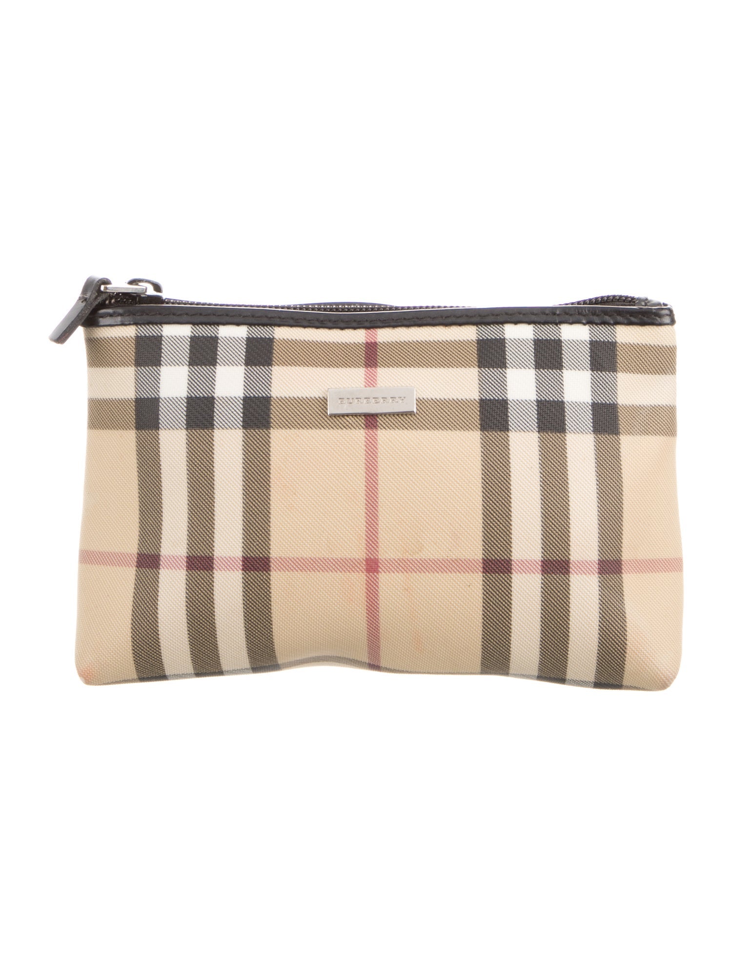 Logo Coated Canvas Cosmetic Bag