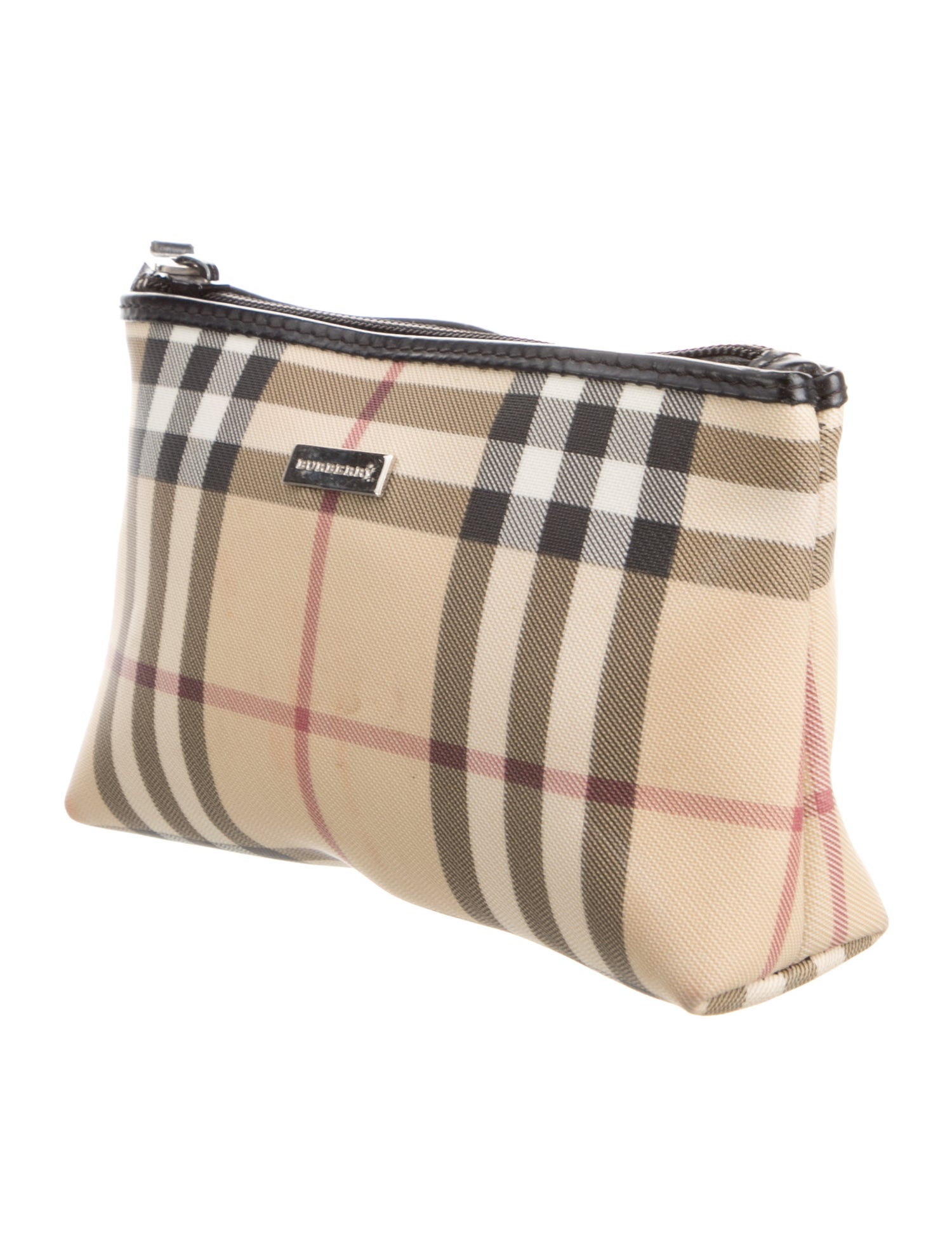 Logo Coated Canvas Cosmetic Bag