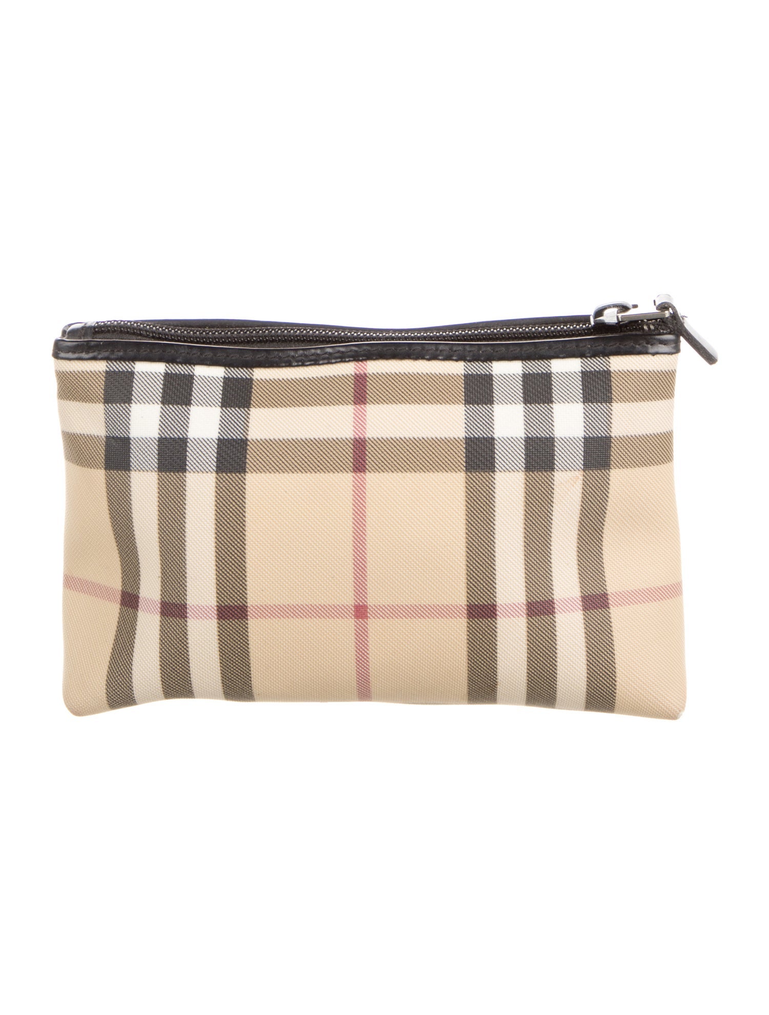 Logo Coated Canvas Cosmetic Bag