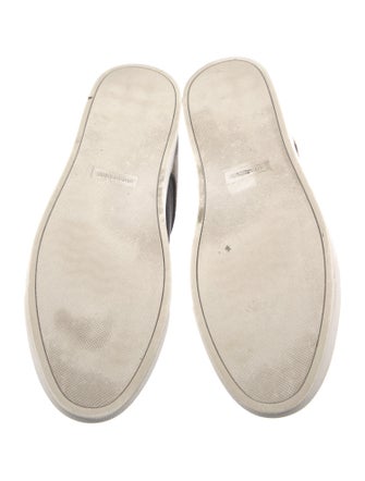 Burberry Exploded Check Pattern Leather Sneakers