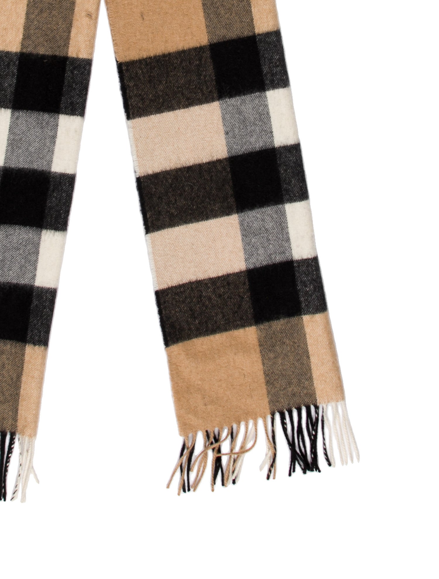 Burberry Cashmere Plaid Print Scarf