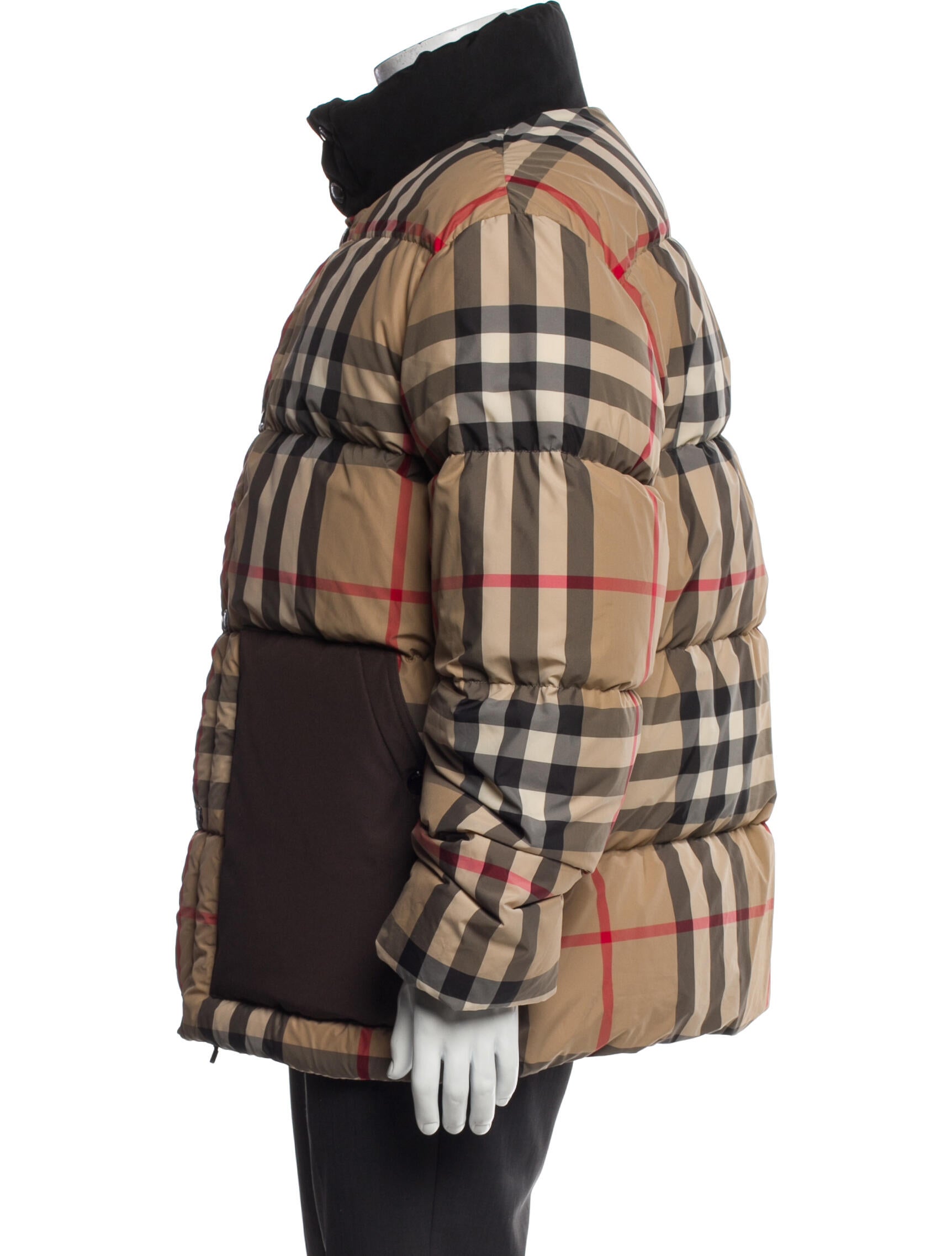 Burberry House Check Pattern Puffer Coat
