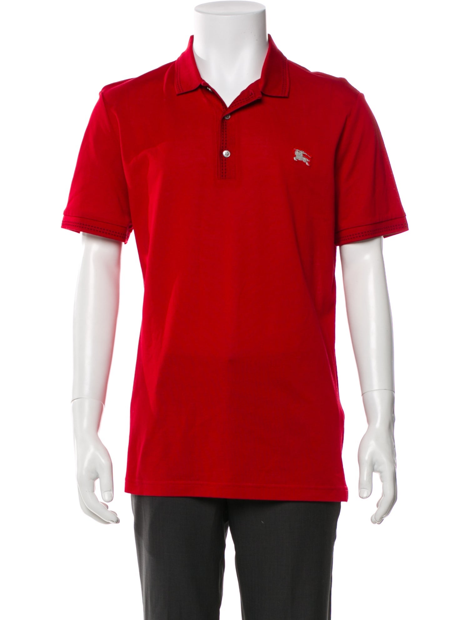 Burberry V-Neck Short Sleeve Polo Shirt