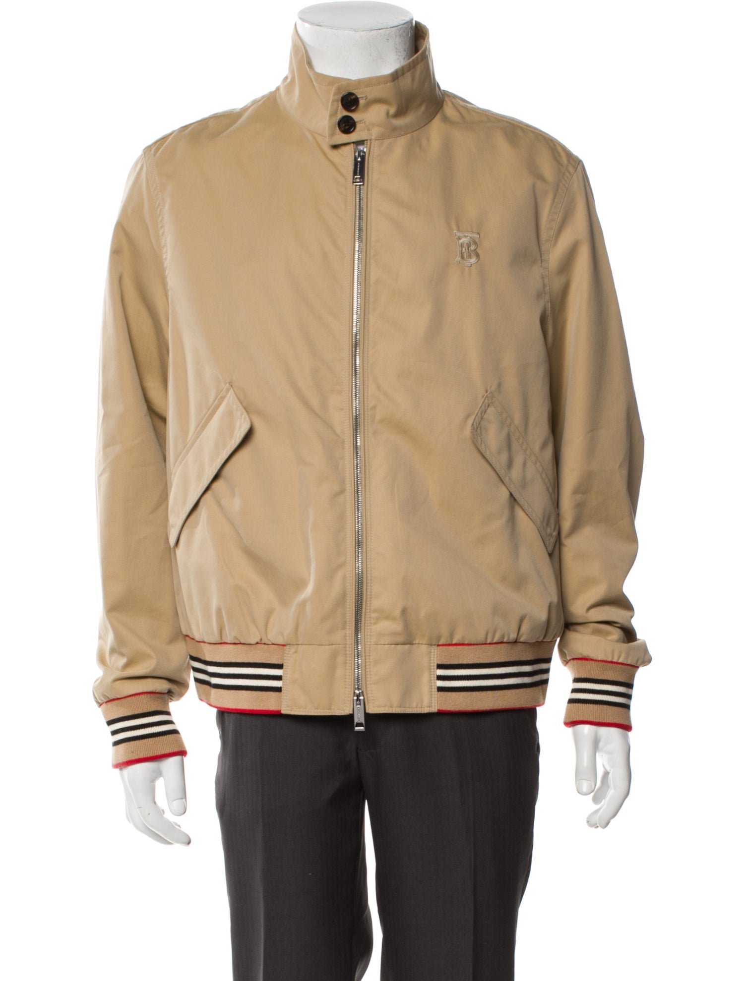 Burberry Striped Bomber Jacket