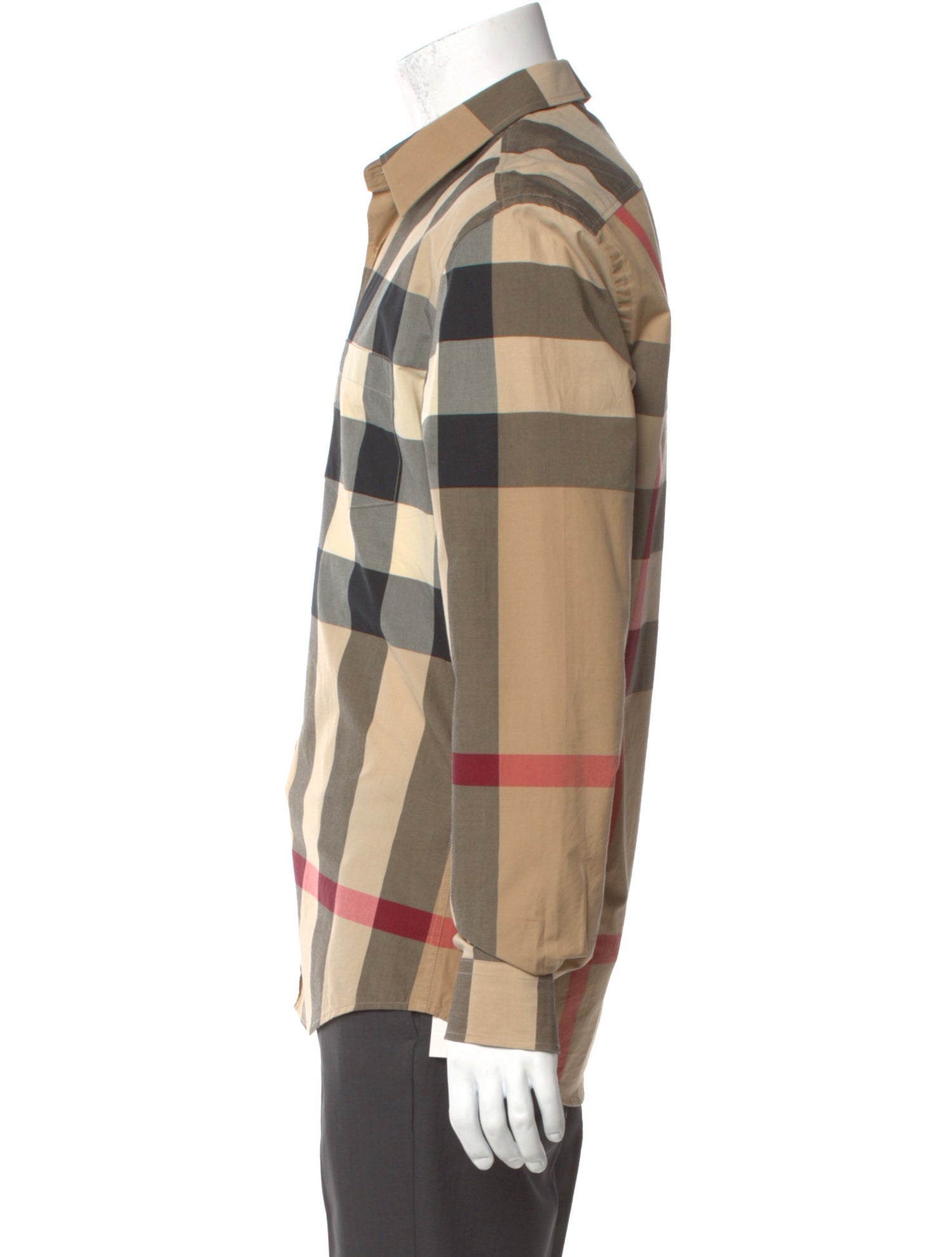 Burberry Exploded Check Pattern Long Sleeve Shirt