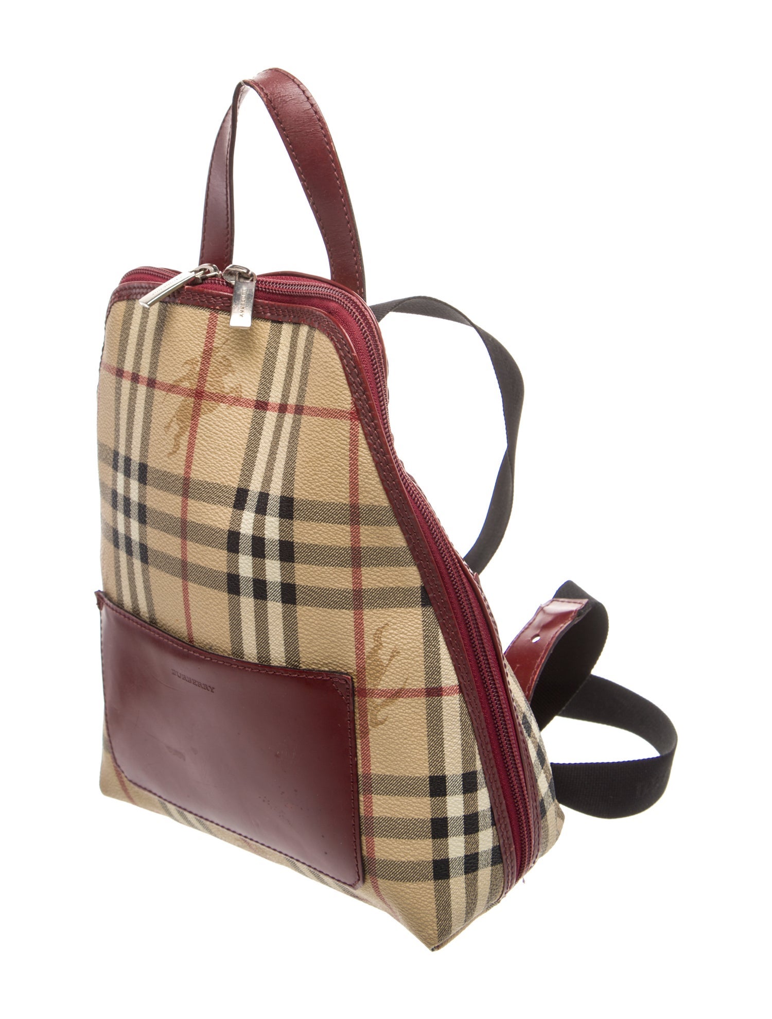 Burberry Haymarket Check Backpack - Neutrals Backpacks, Handbags