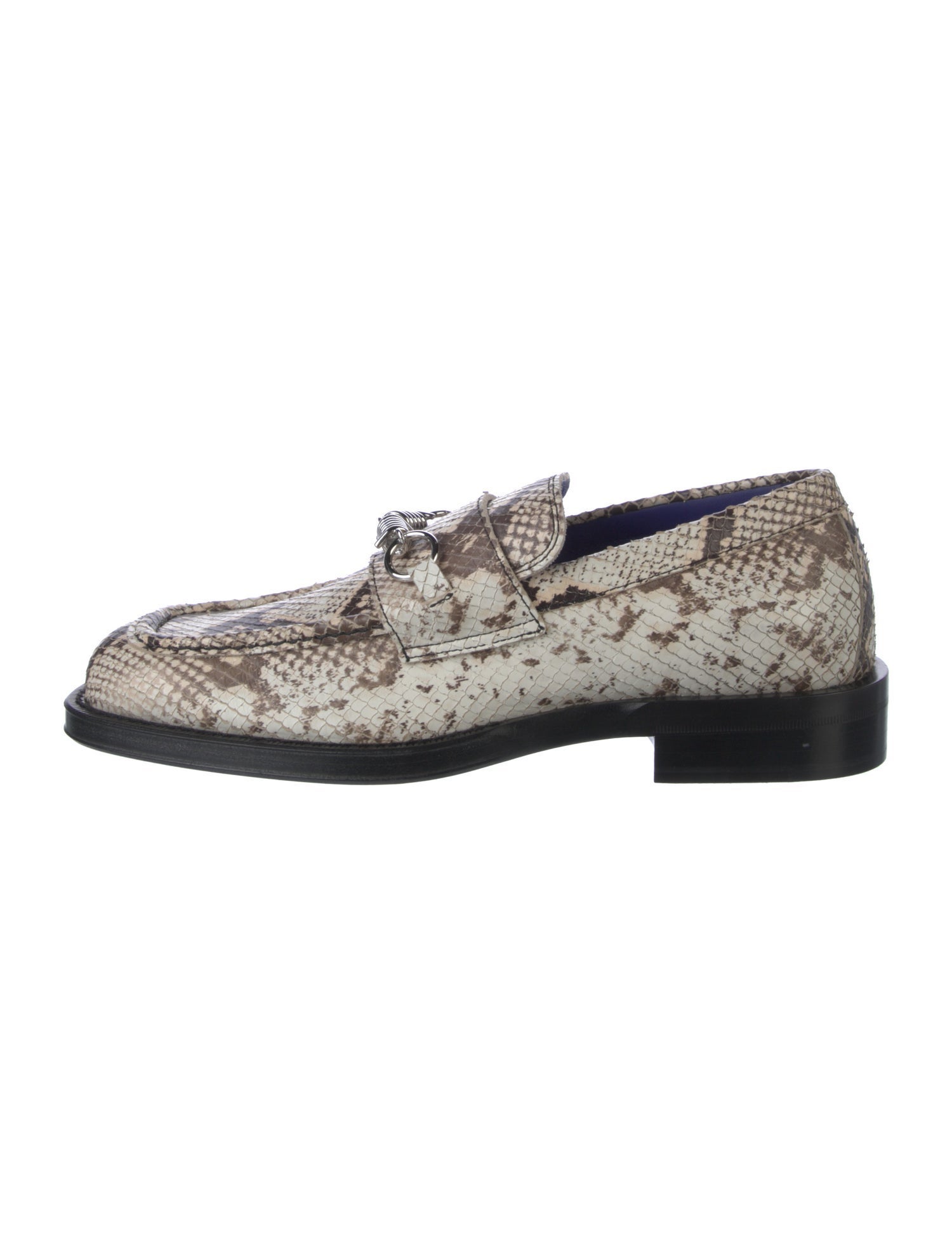 Burberry Python Animal Print Loafers