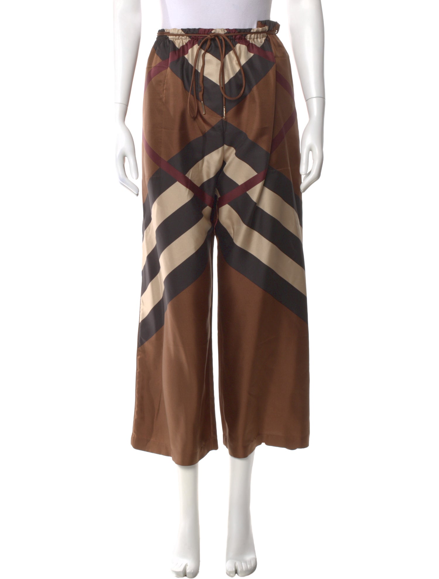 Burberry Silk Wide Leg Pants