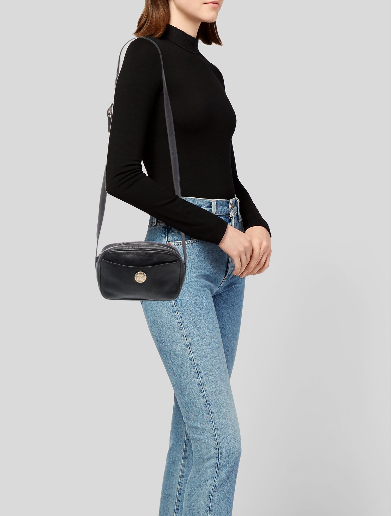 Burberry Leather Crossbody Bag - Black Crossbody Bags, Handbags