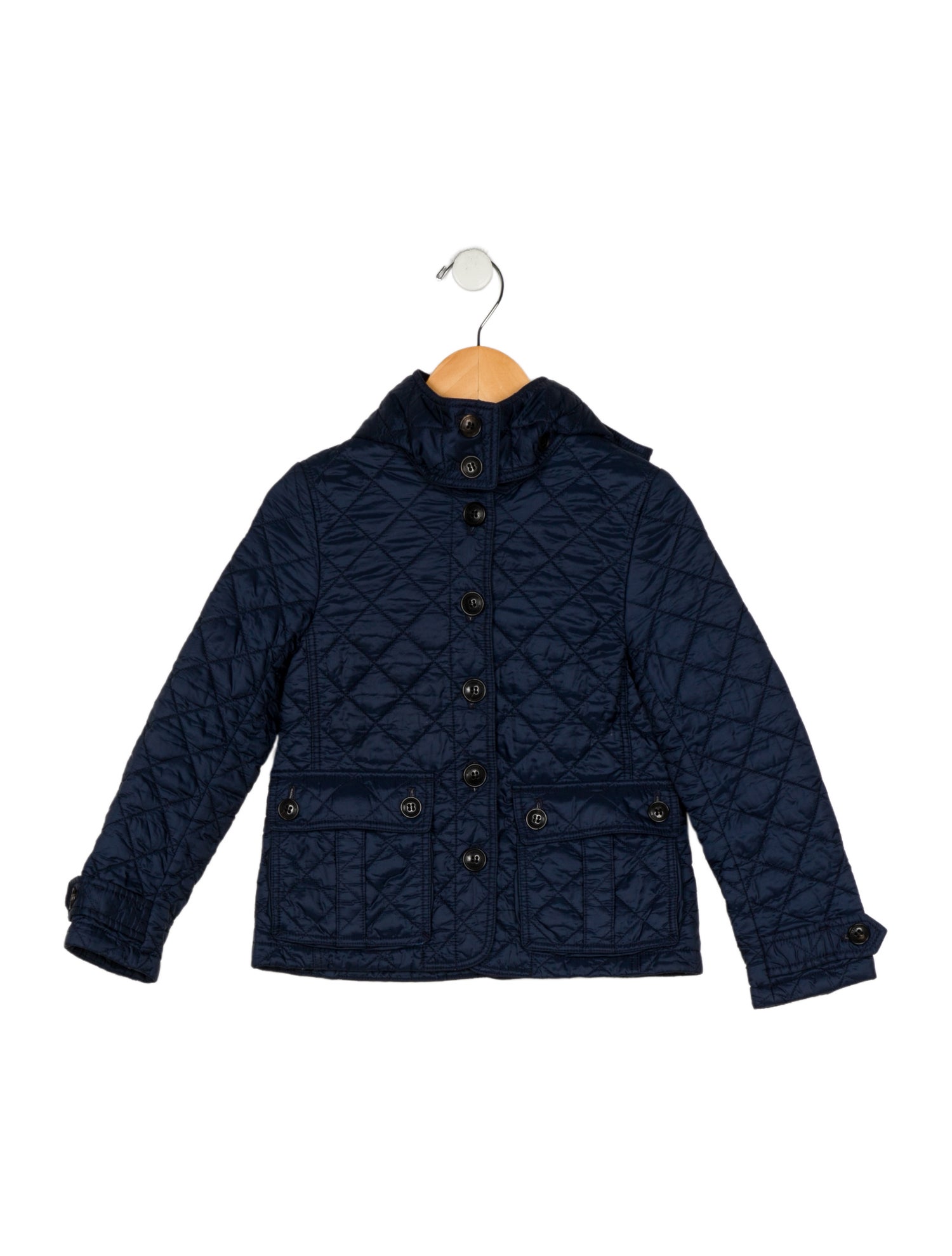 Burberry Boys blue coat button up