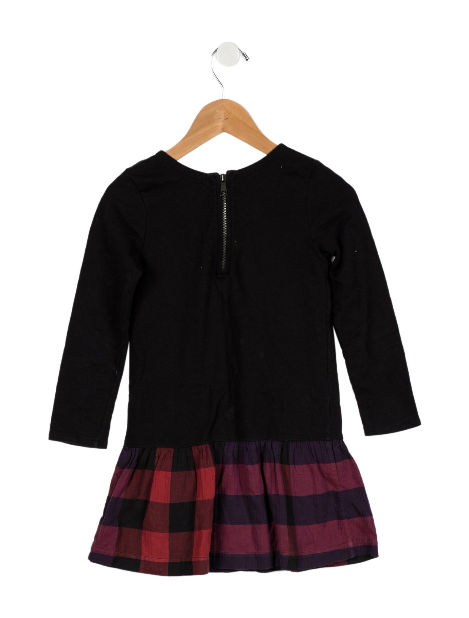 Burberry Kids Girls' Black Long Sleeve Dress