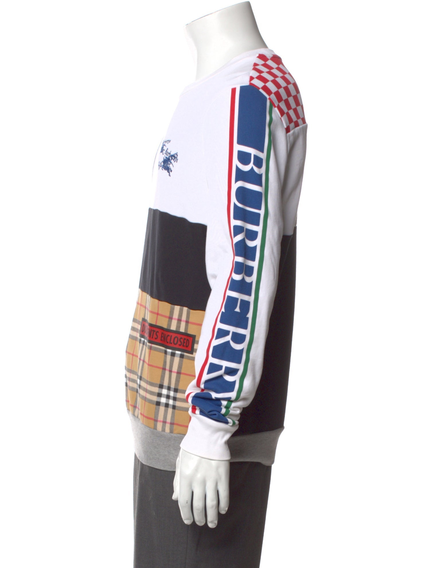 Burberry Nova Check Pattern Crew Neck Pullover