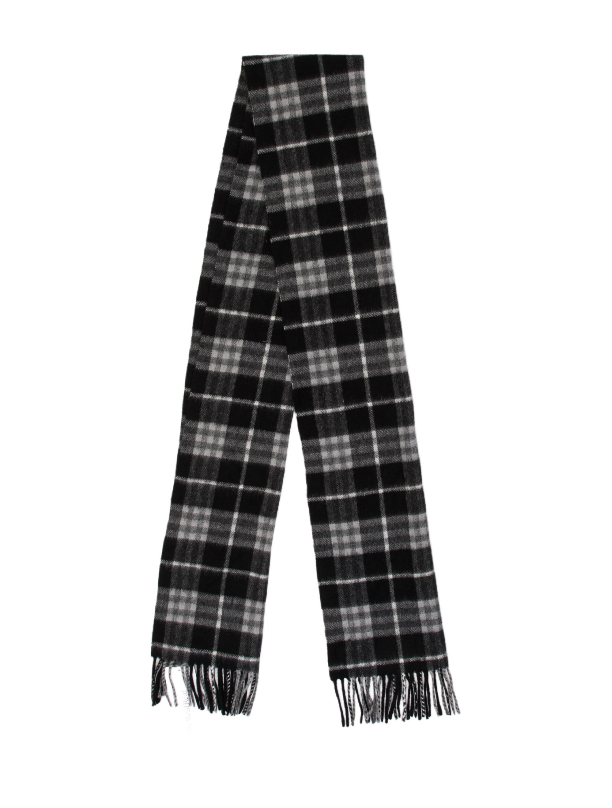 Burberry Cashmere Plaid Print Scarf