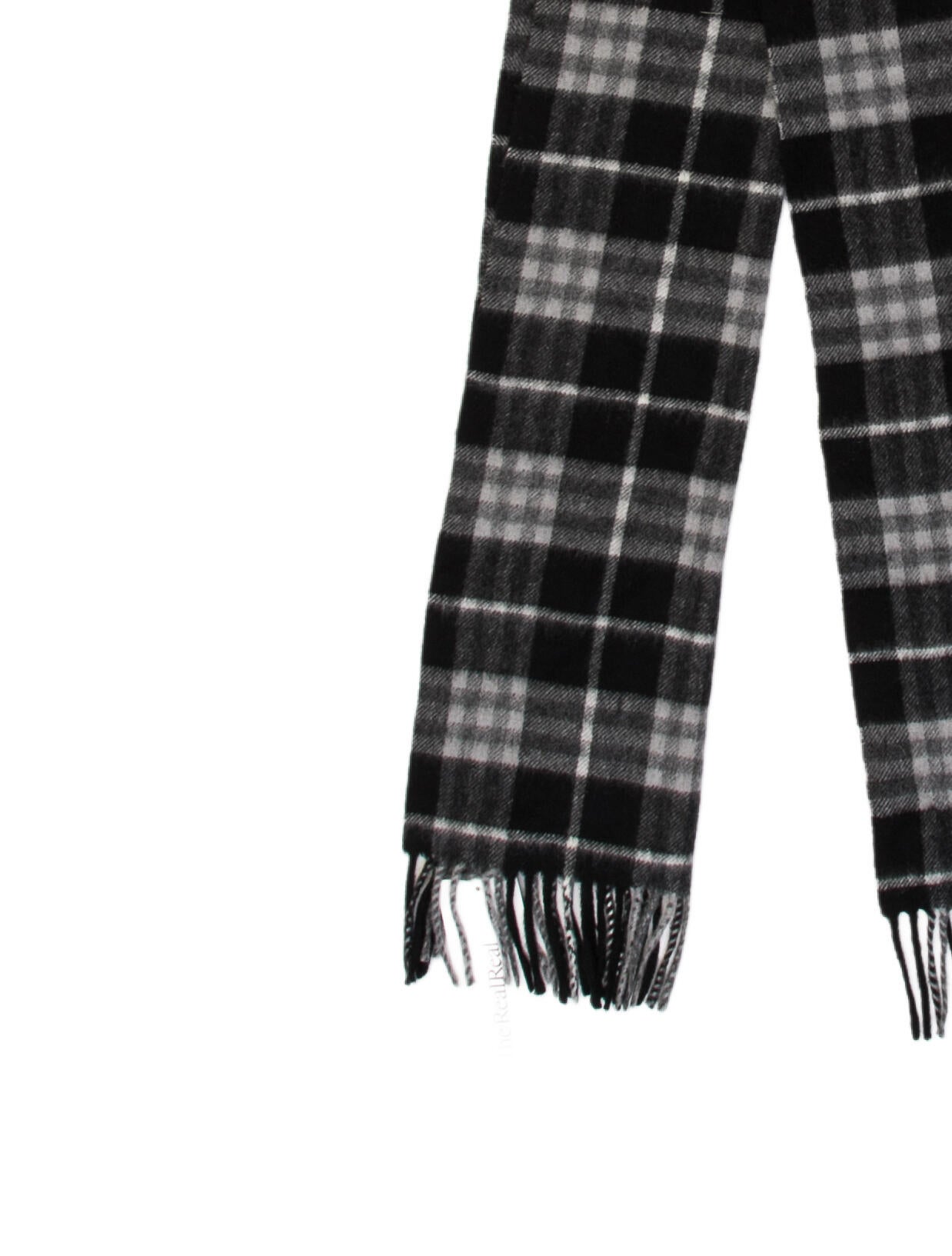 Burberry Cashmere Plaid Print Scarf