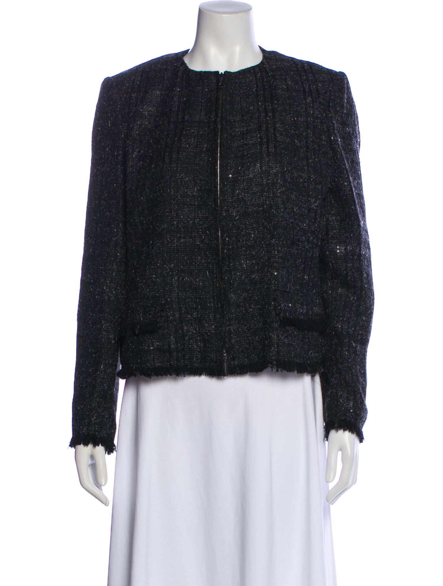 Wool Tweed Pattern Evening Jacket