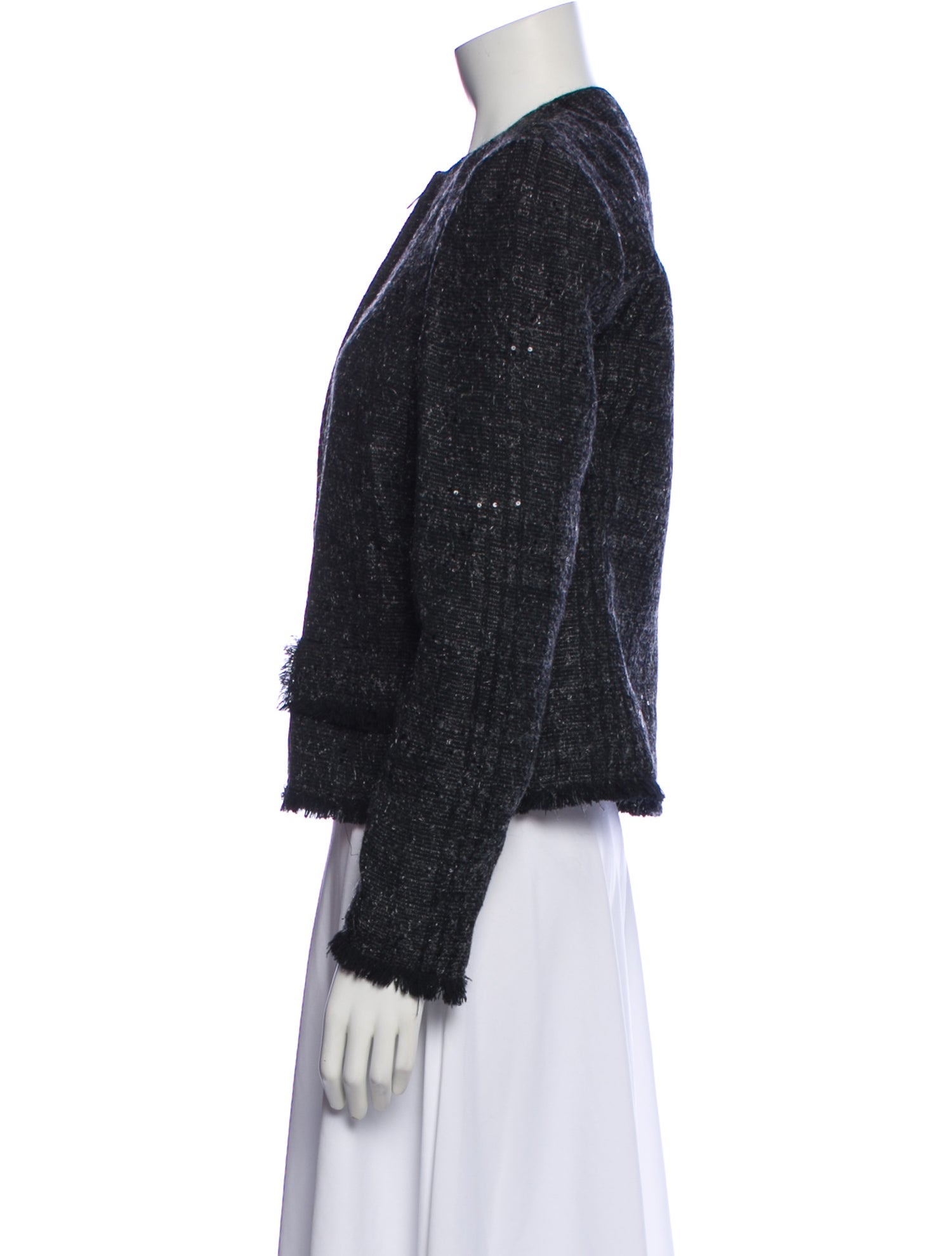 Wool Tweed Pattern Evening Jacket