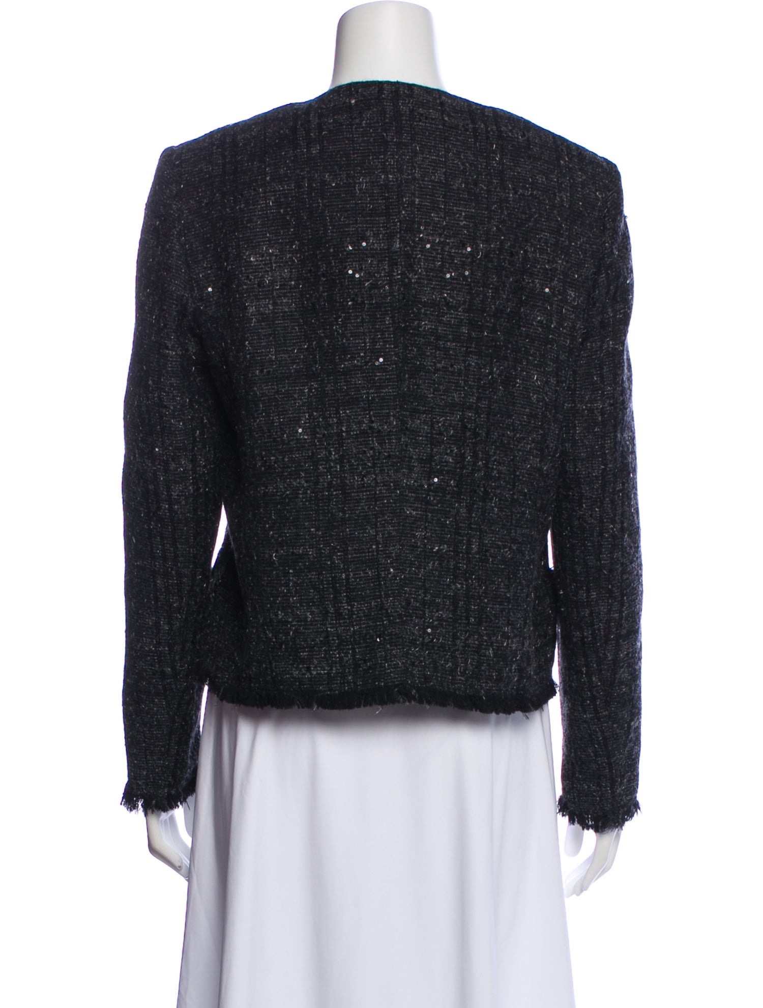 Wool Tweed Pattern Evening Jacket