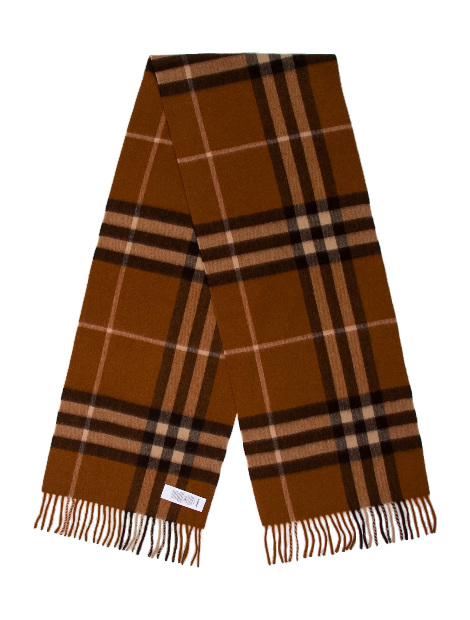 Burberry Cashmere Plaid Print Scarf