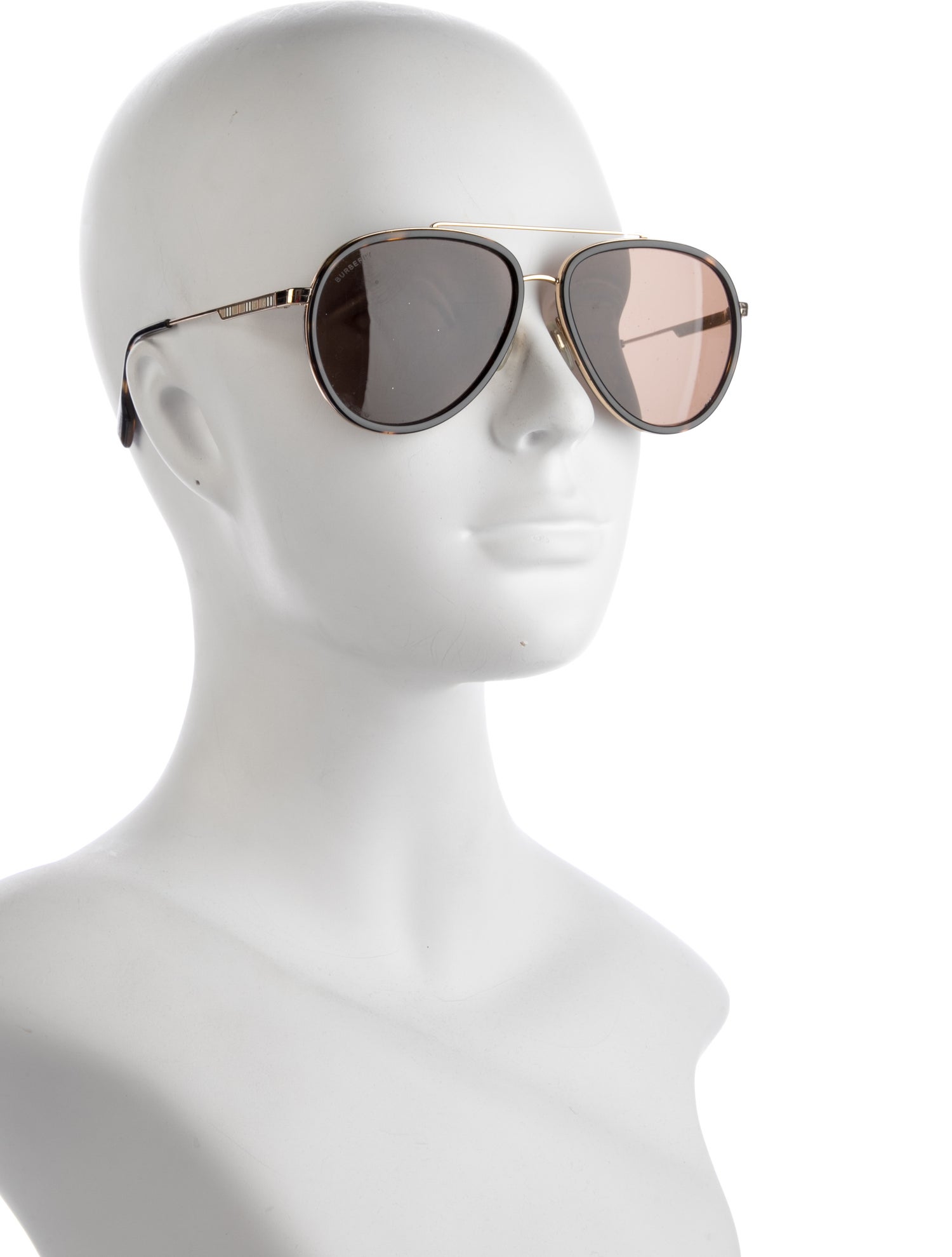 Burberry Nova Check Pattern Oversize Sunglasses