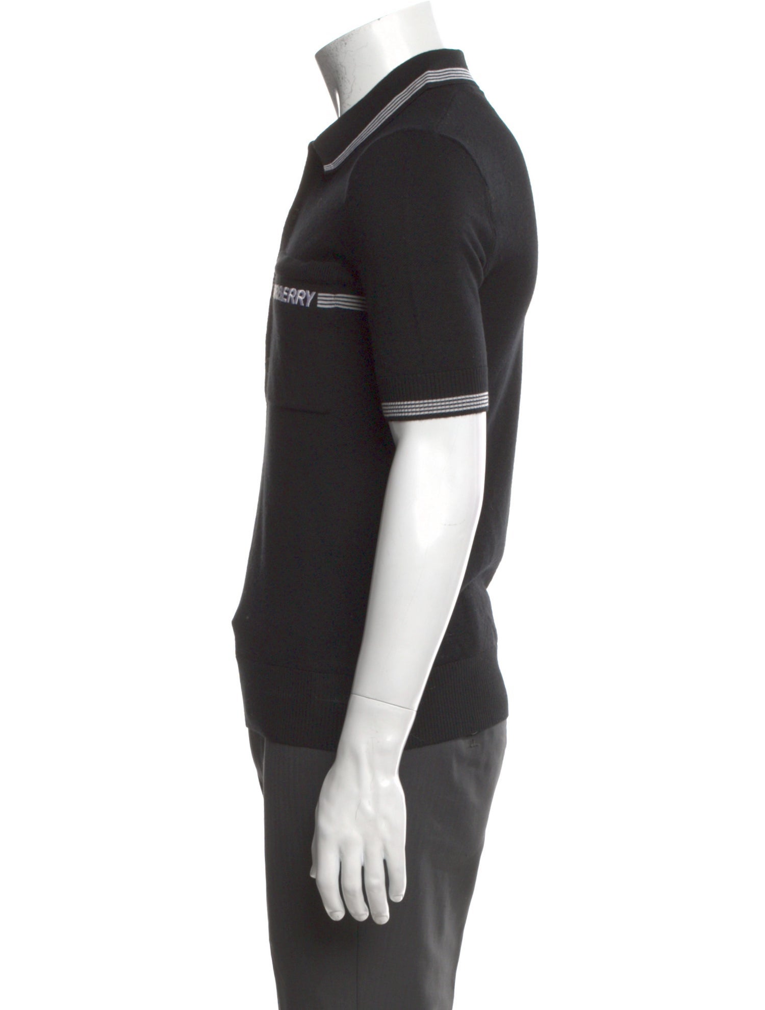 Burberry Wool Graphic Print Polo Shirt