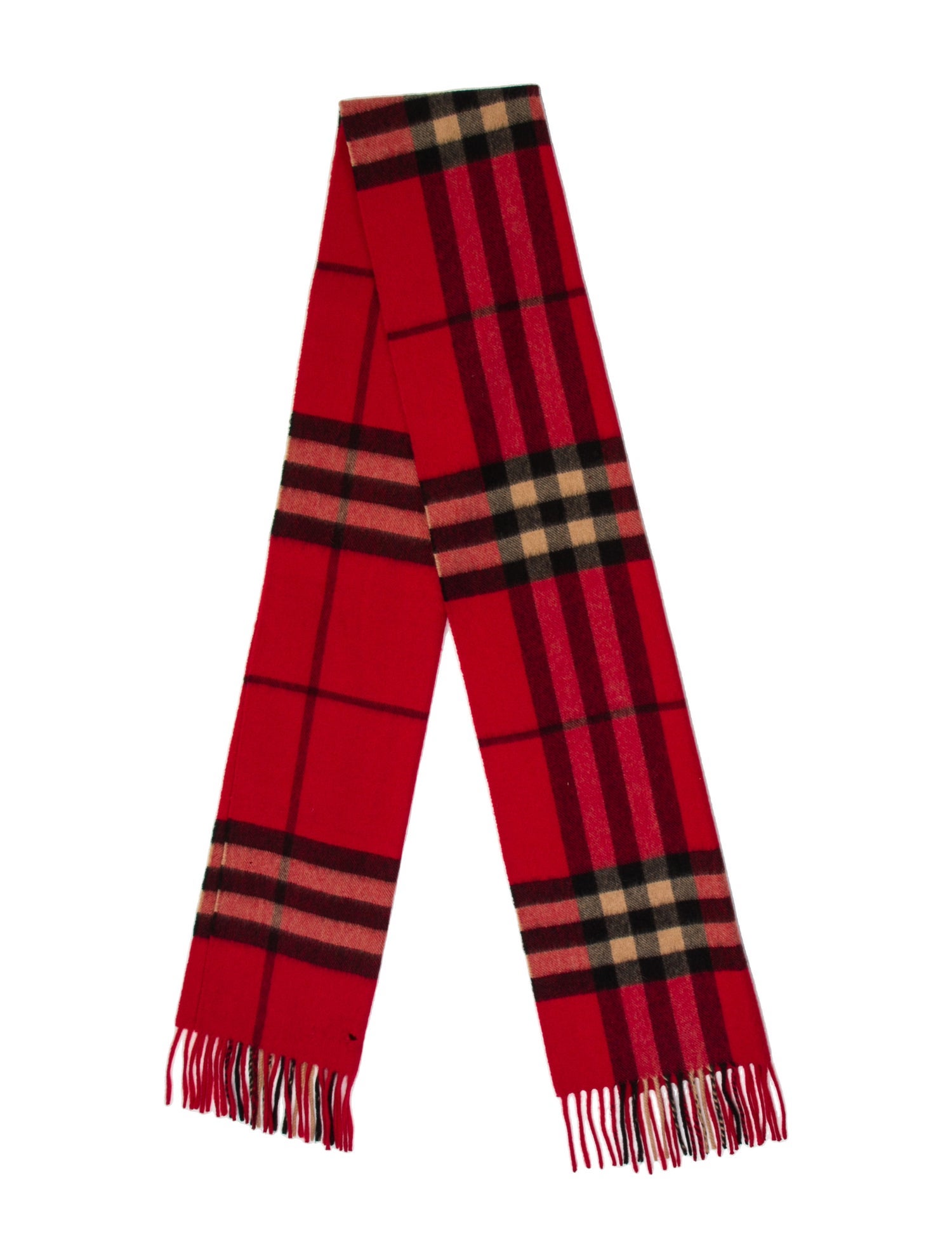 Burberry Cashmere Plaid Print Scarf