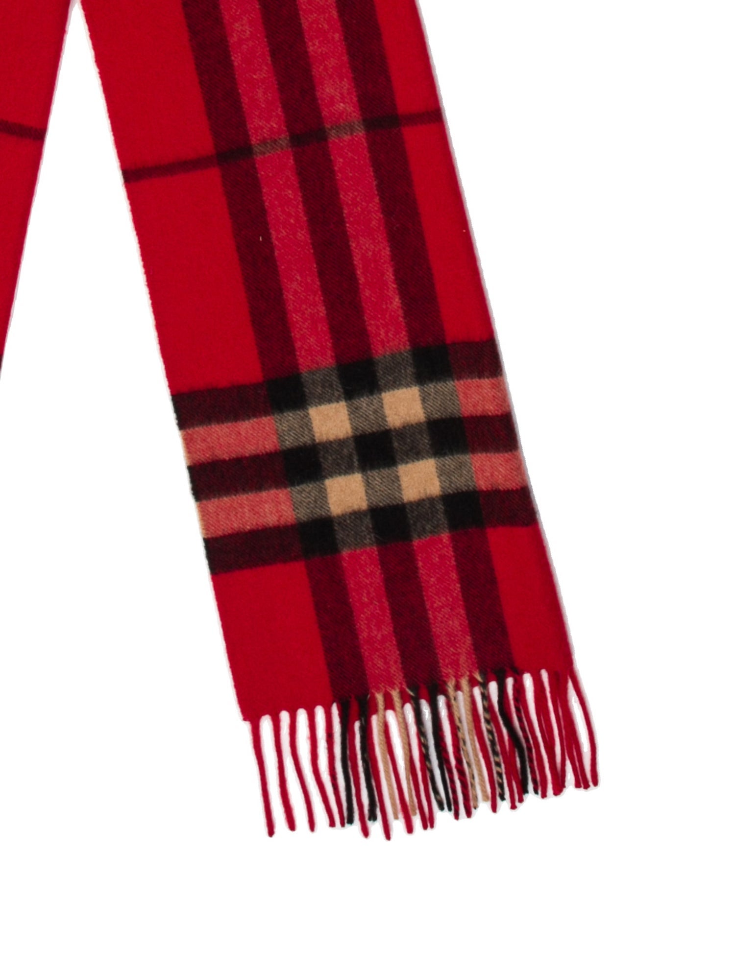 Burberry Cashmere Plaid Print Scarf