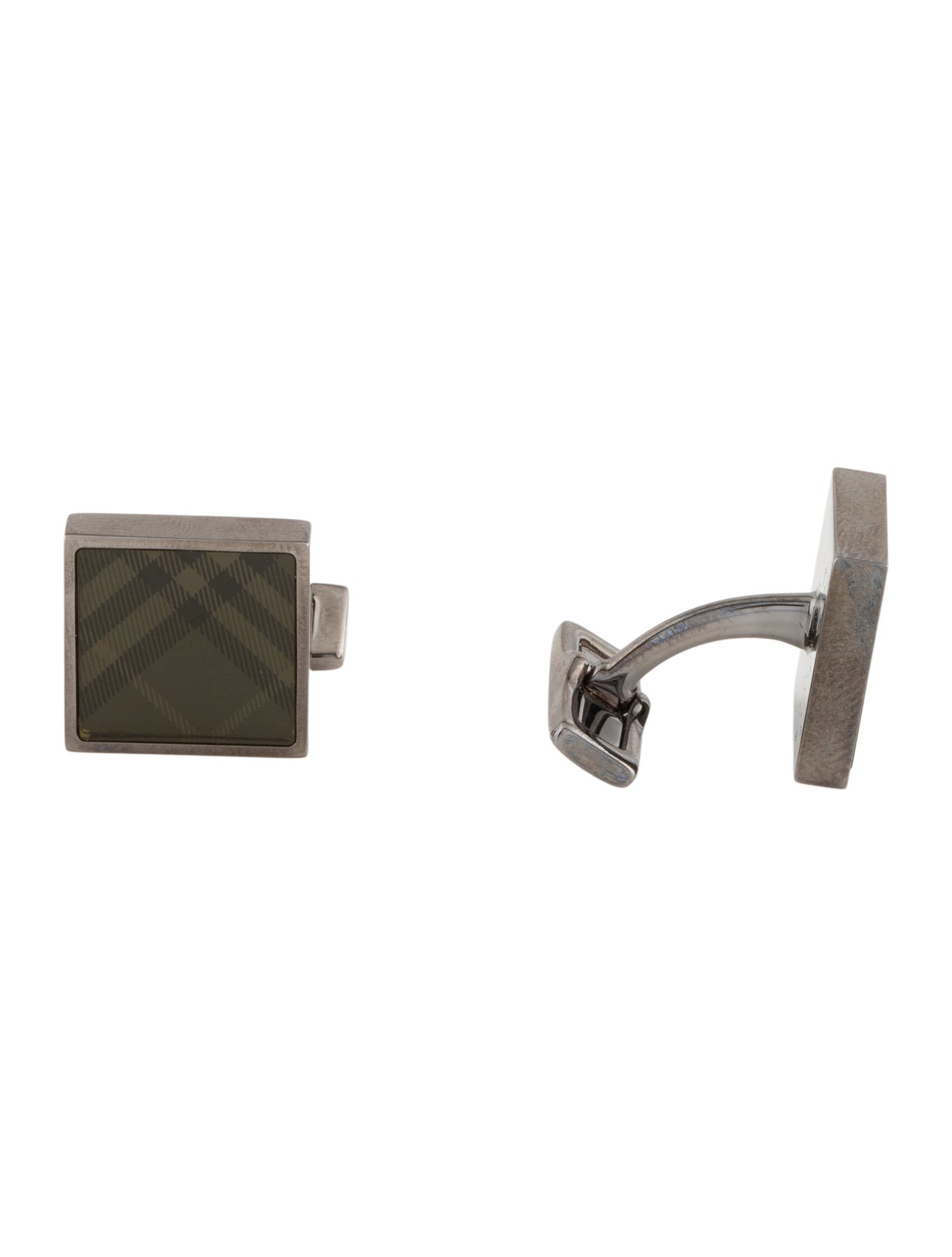 Burberry Enamel Check Cuff Links