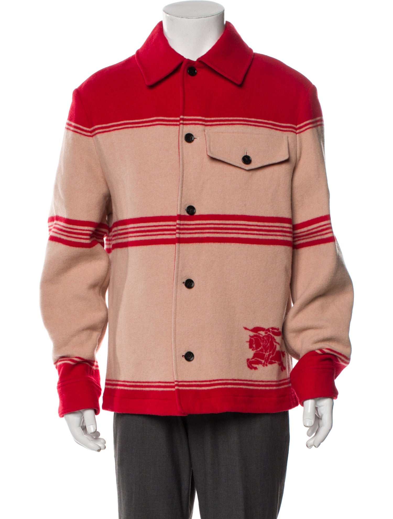 Burberry Wool Striped Trucker Jacket