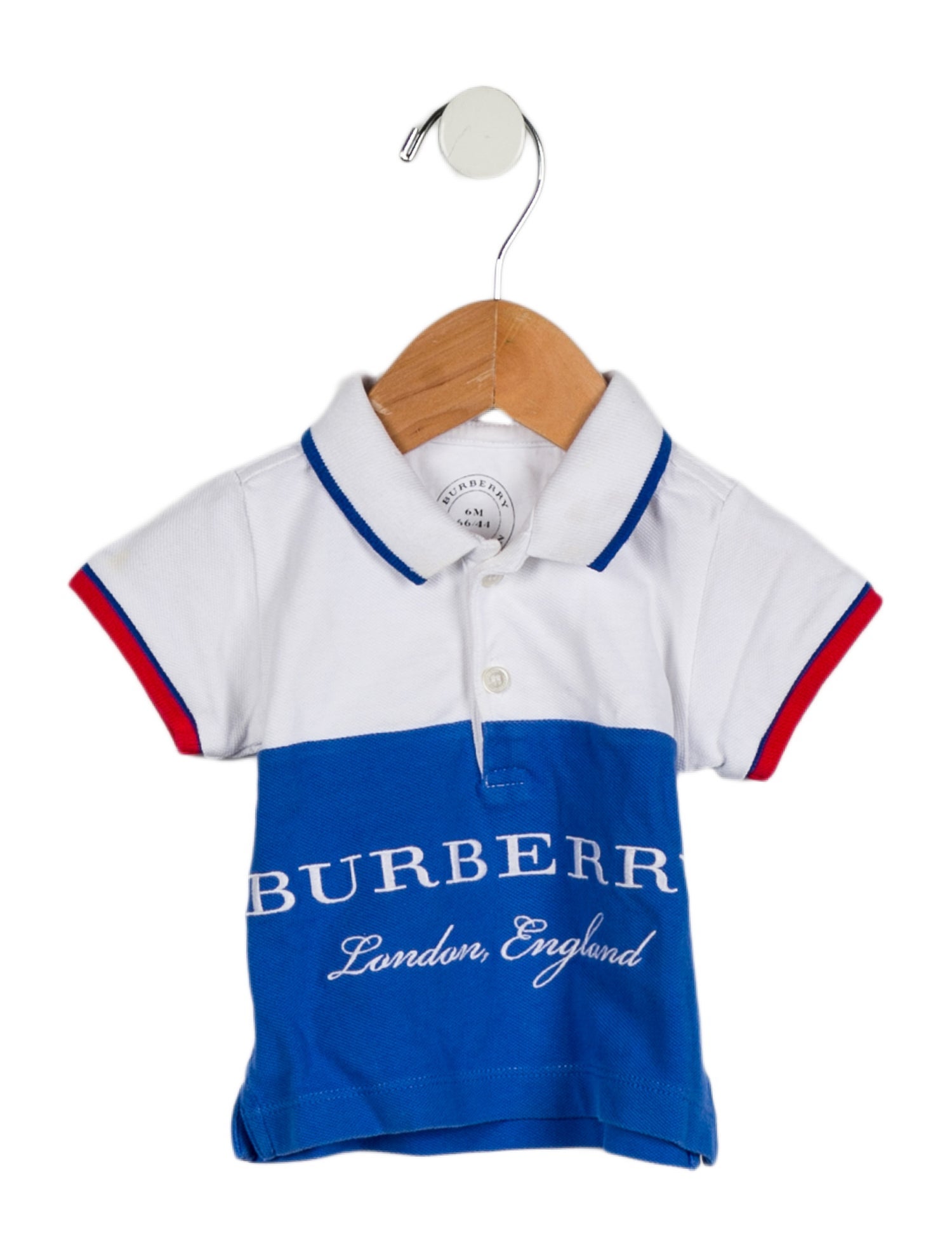 Burberry Infant Boys' White and Blue Polo Shirt