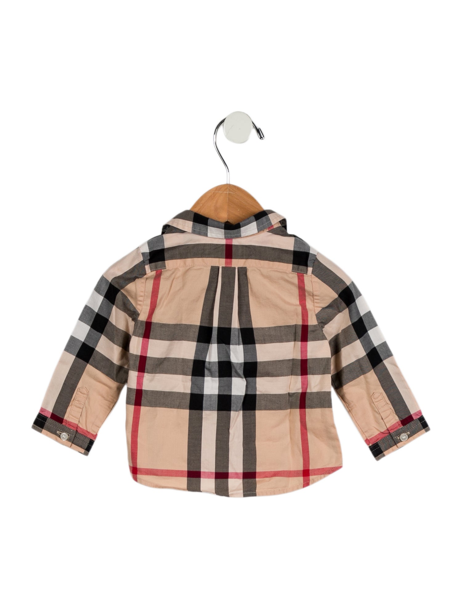Burberry Infant Boys' Neutral Plaid Button Down Shirt