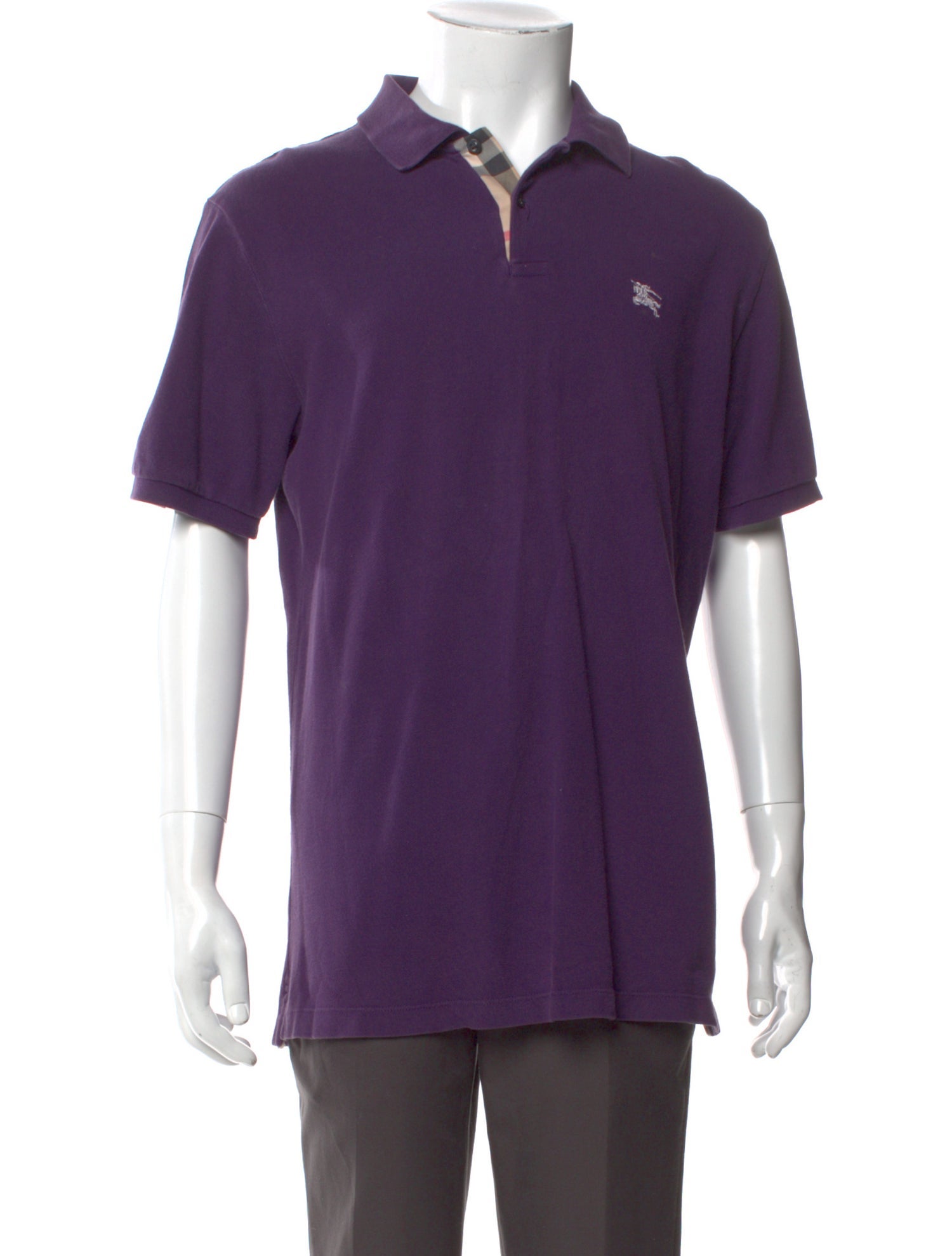 Burberry V-Neck Short Sleeve Polo Shirt