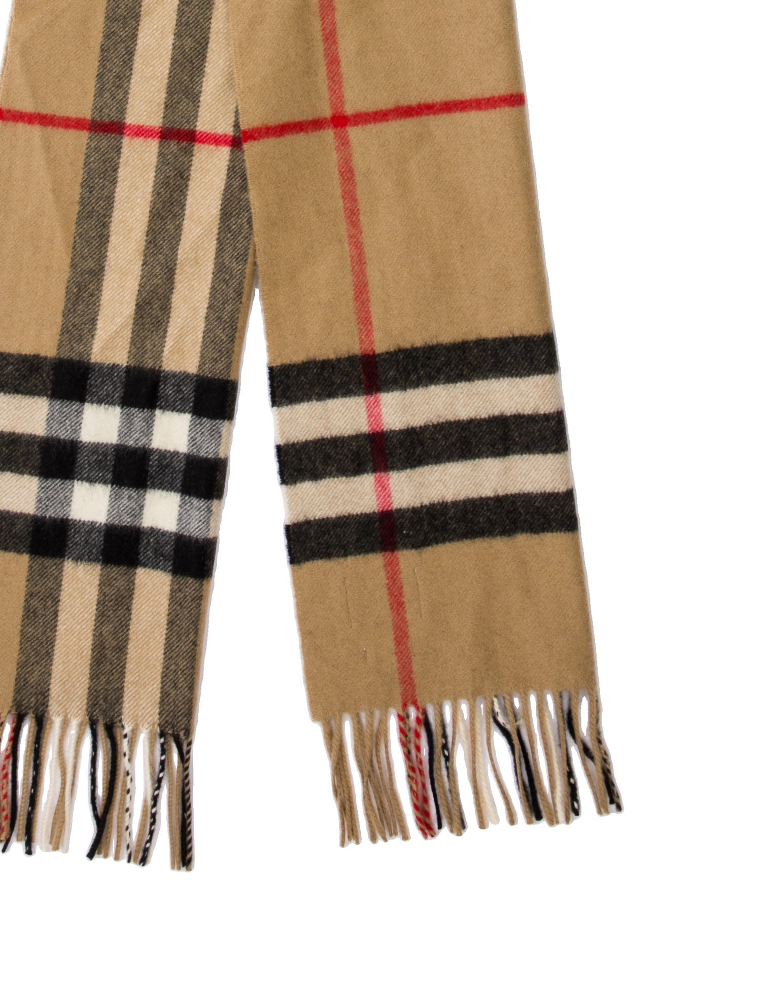 Burberry Cashmere Plaid Print Scarf