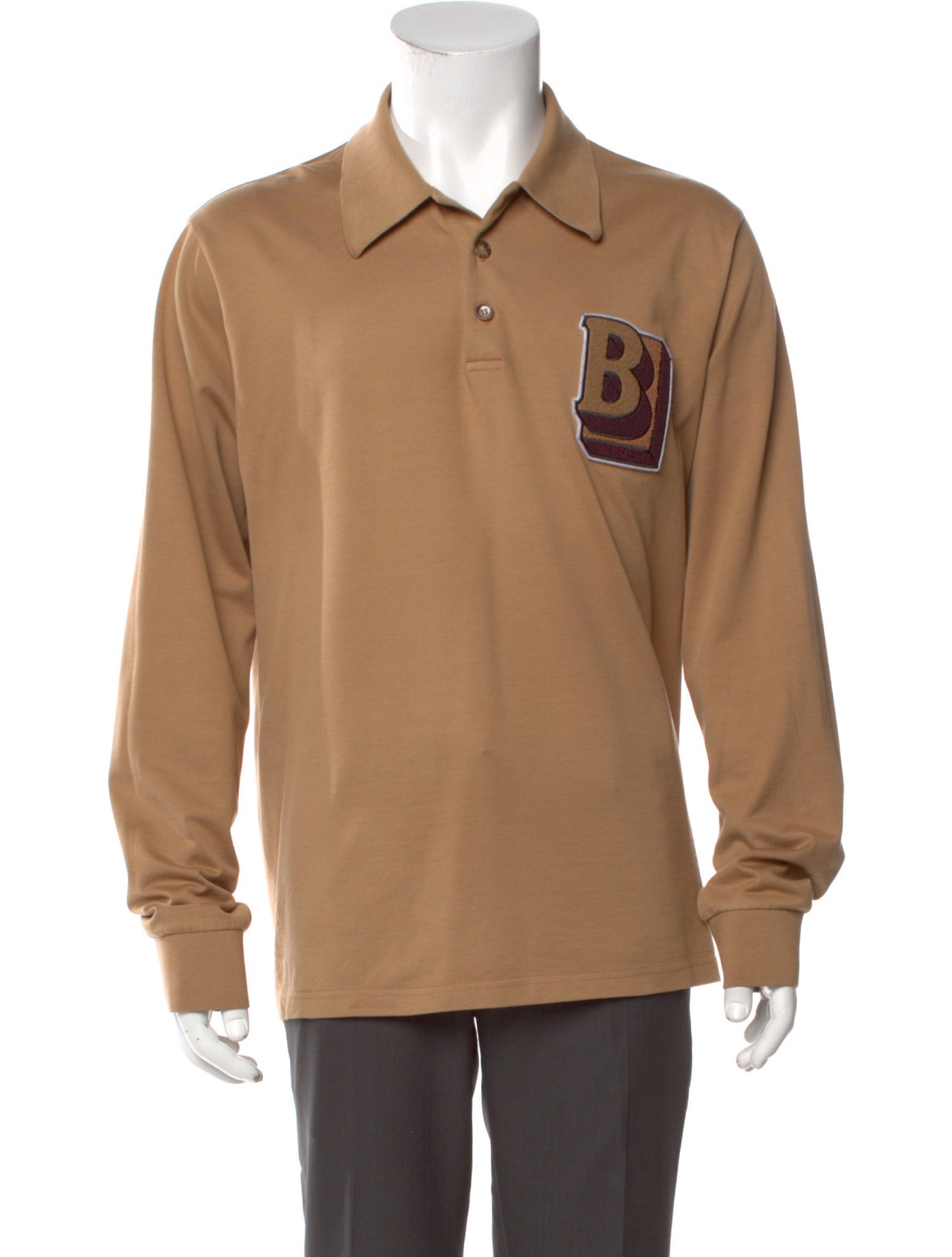 Burberry Collar Long Sleeve Polo Shirt