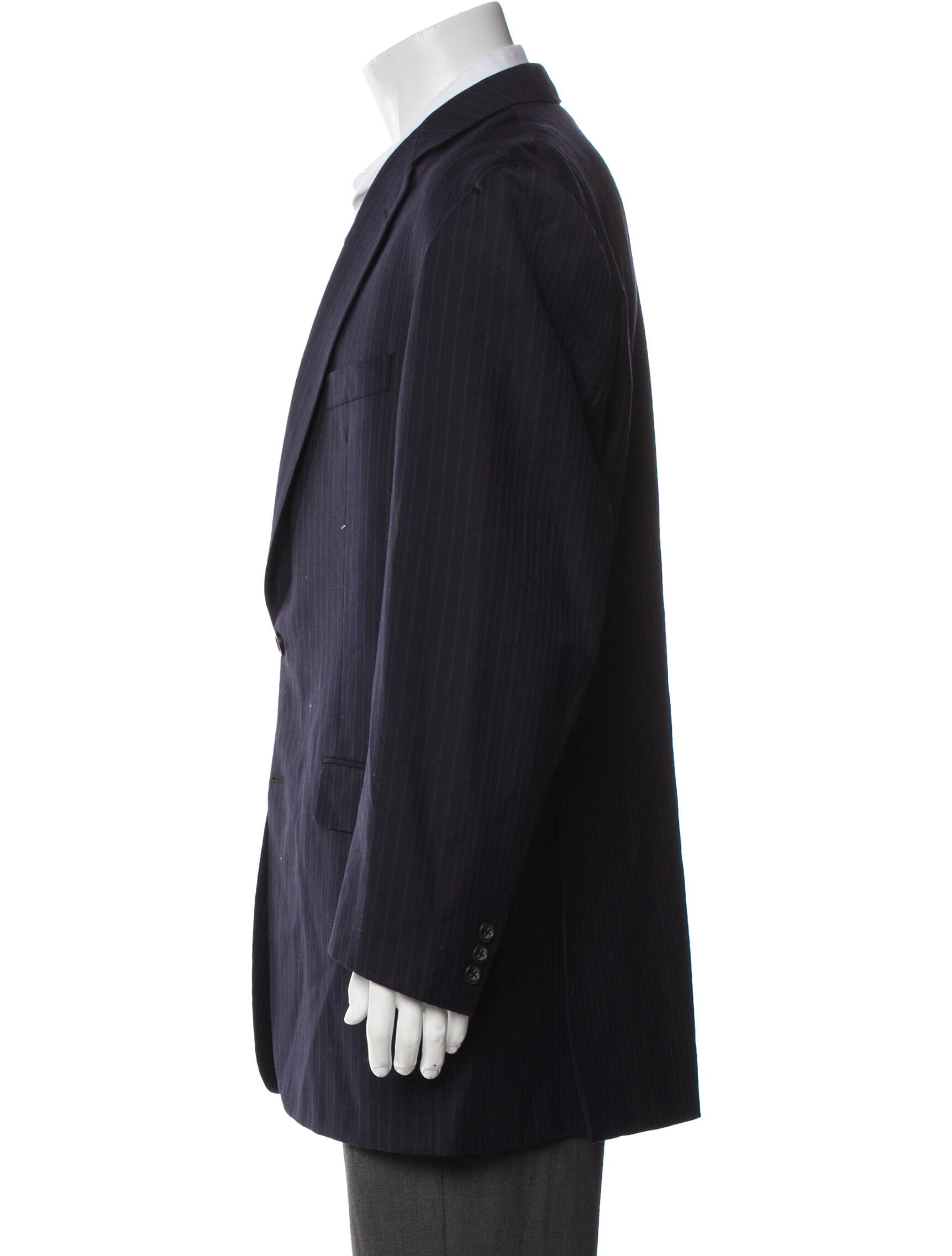 Burberry London Wool Striped Blazer