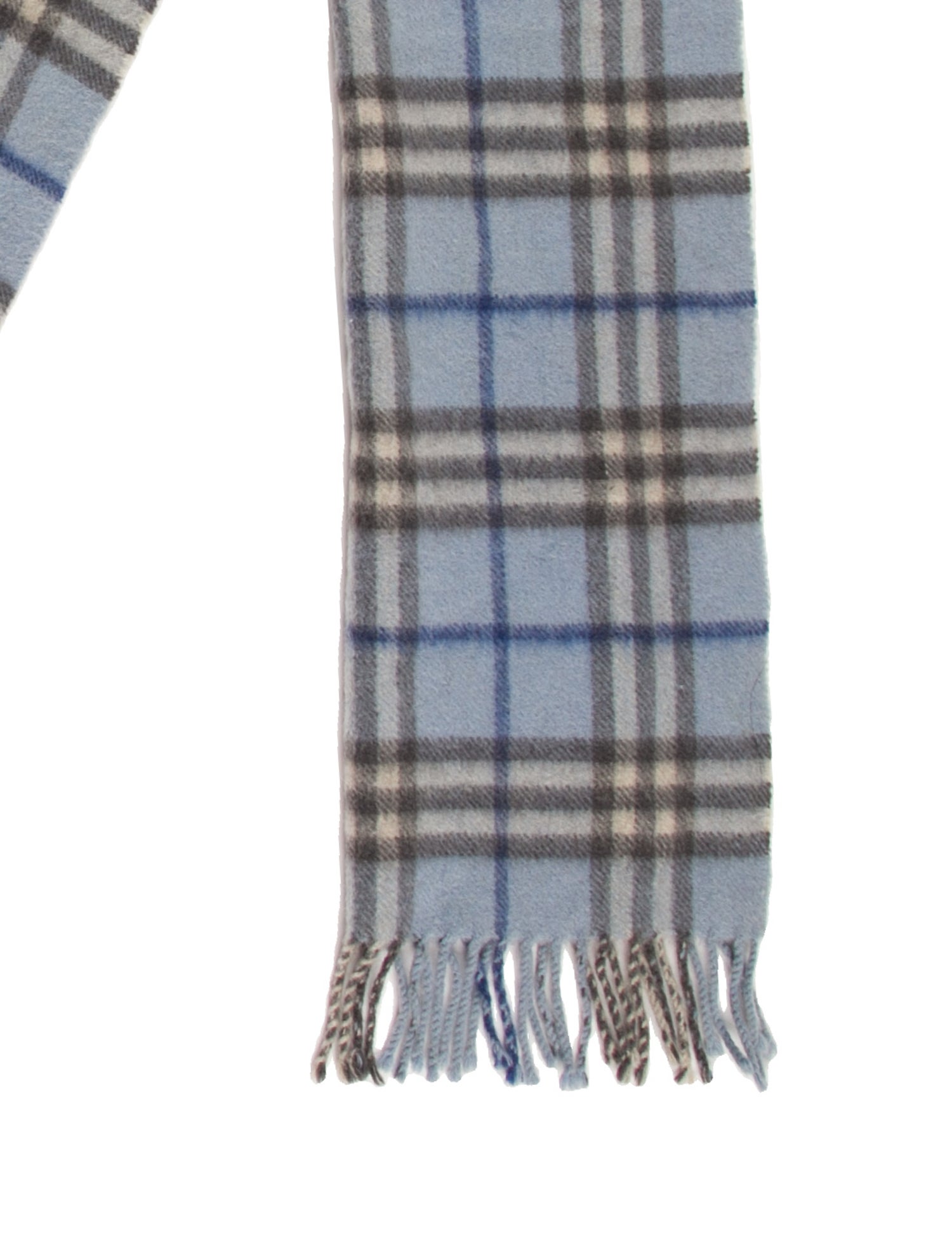 Burberry London Lambswool Plaid Print Scarf