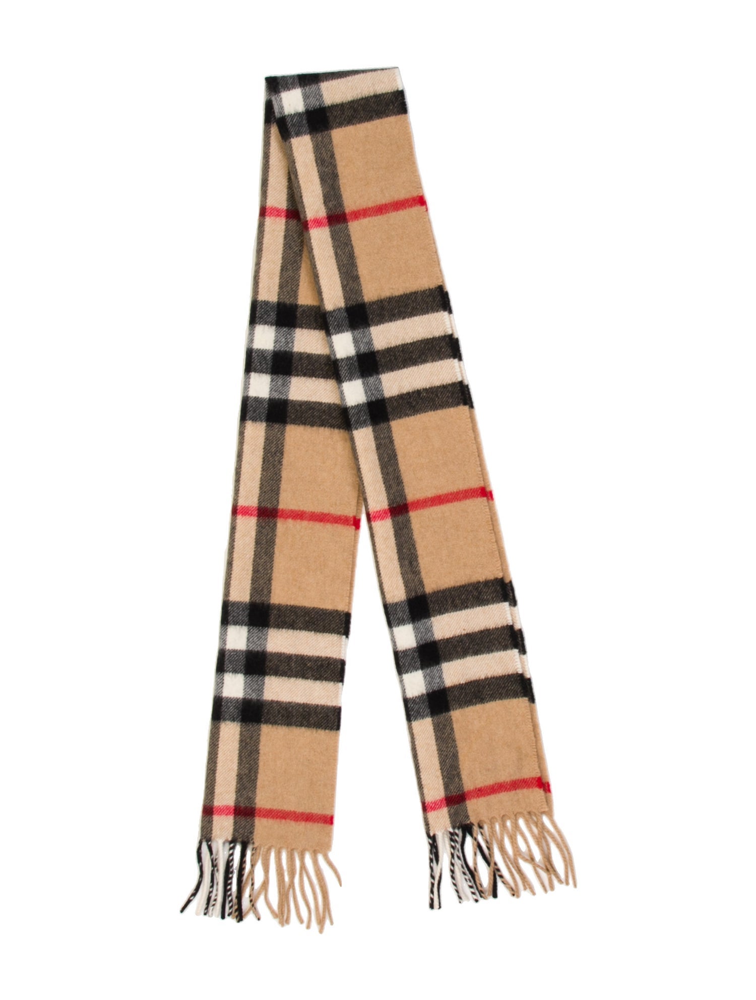 Burberry Cashmere Nova Check Pattern Scarf