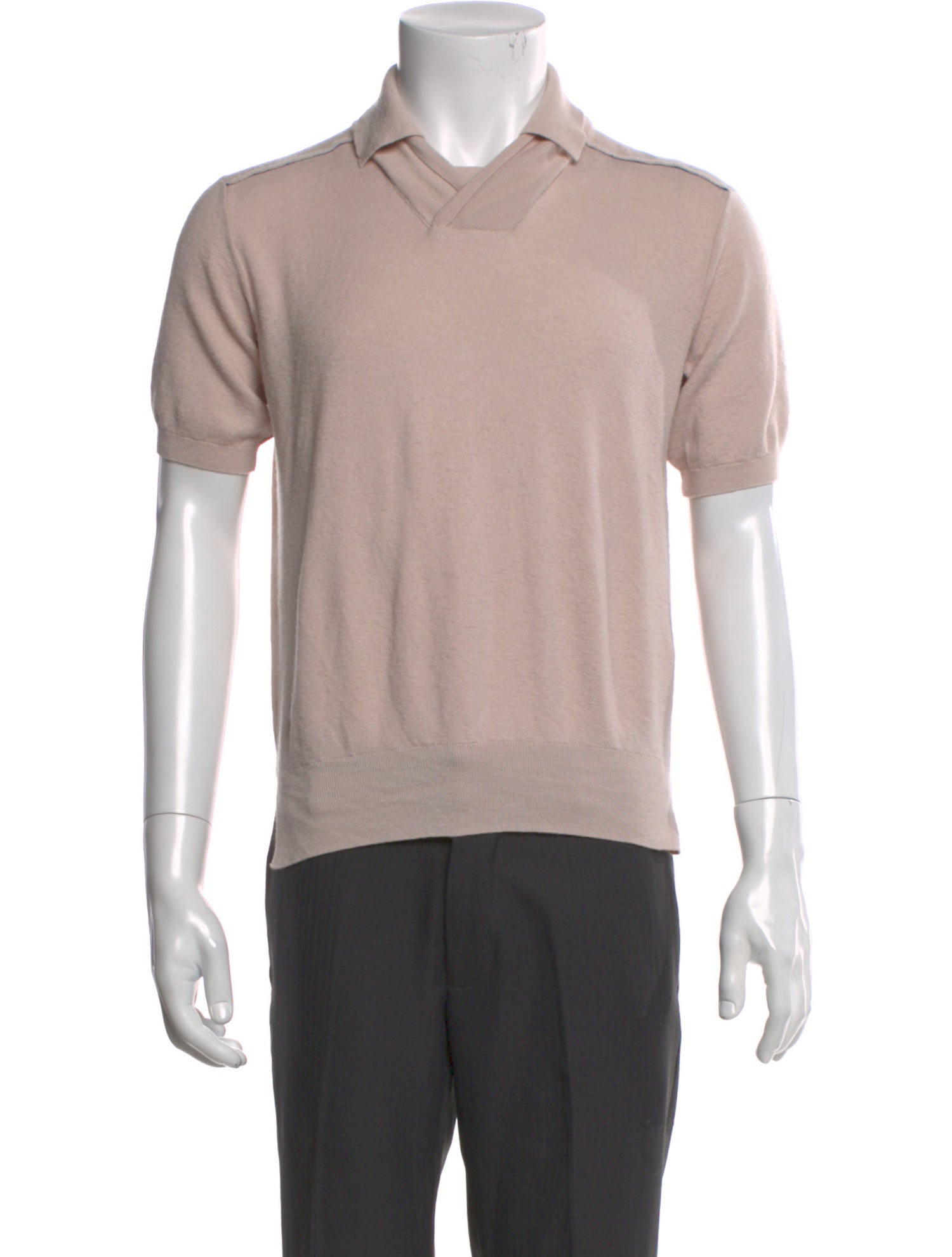 Burberry Nova Check Pattern Wool Polo Shirt