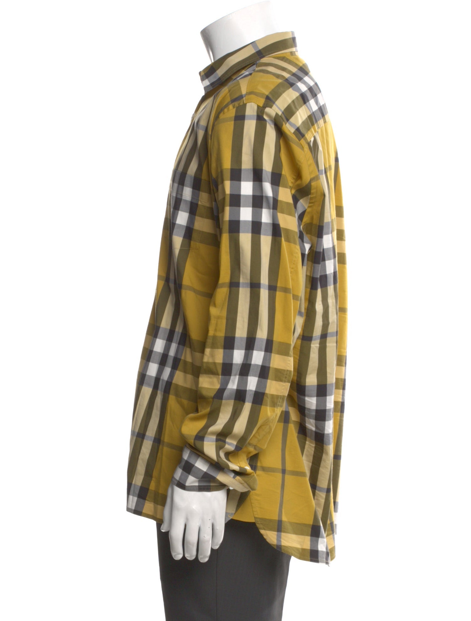 Burberry London Plaid Print Long Sleeve Shirt