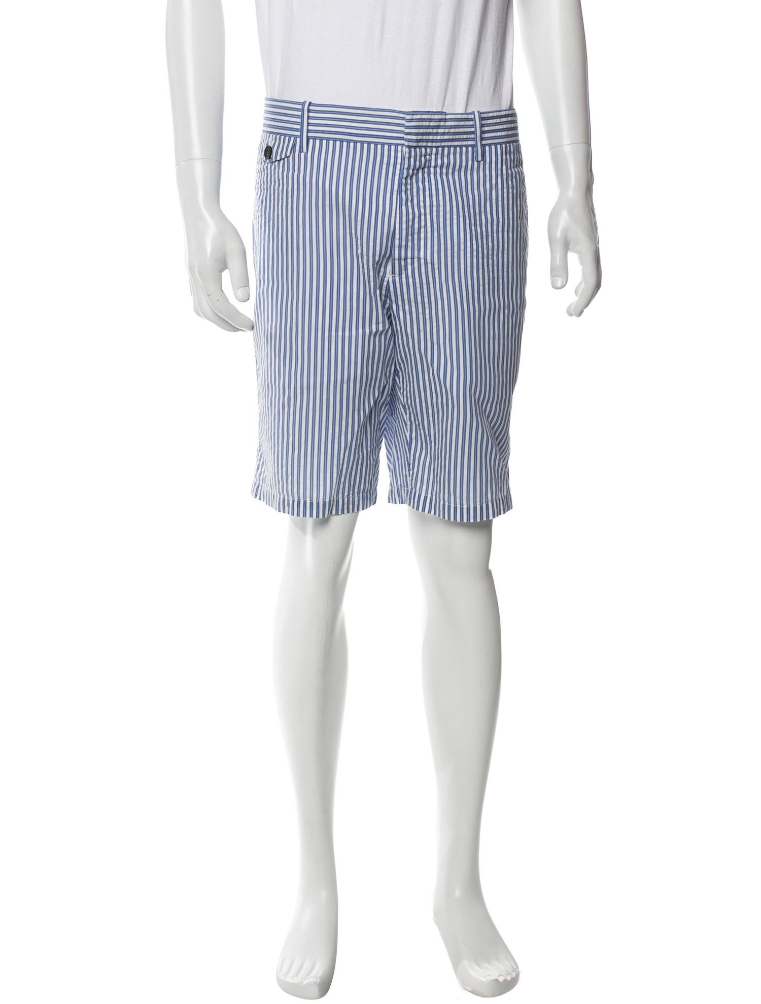 Burberry Striped Flat Front Shorts