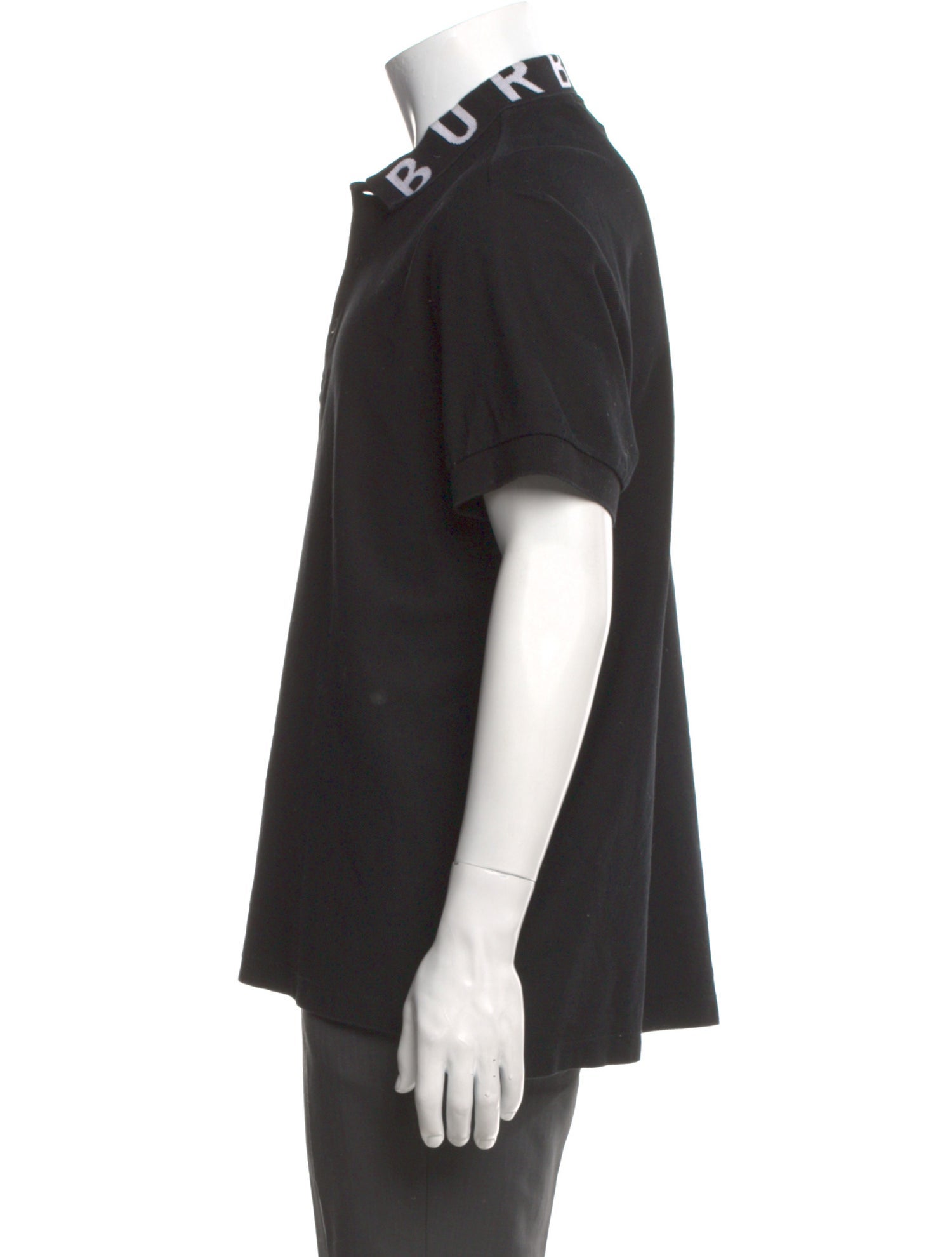 Burberry Abstract Check Crew Neck Polo Shirt