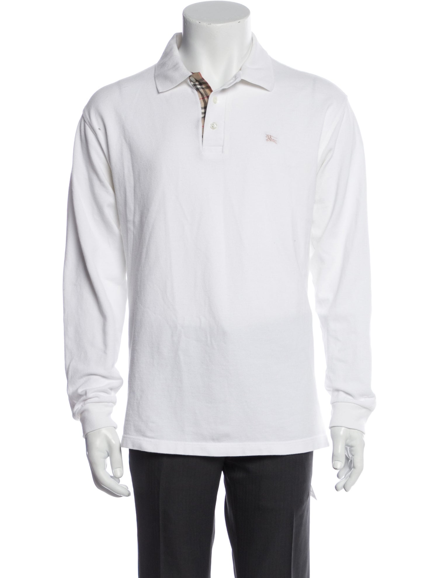 Burberry Nova Check Pattern Crew Neck Polo Shirt