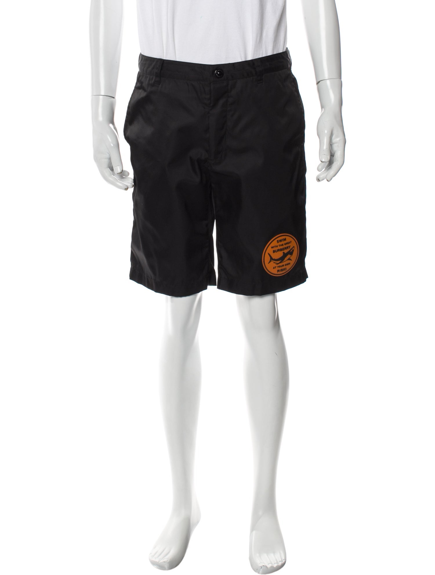 Burberry Graphic Print Flat Front Shorts